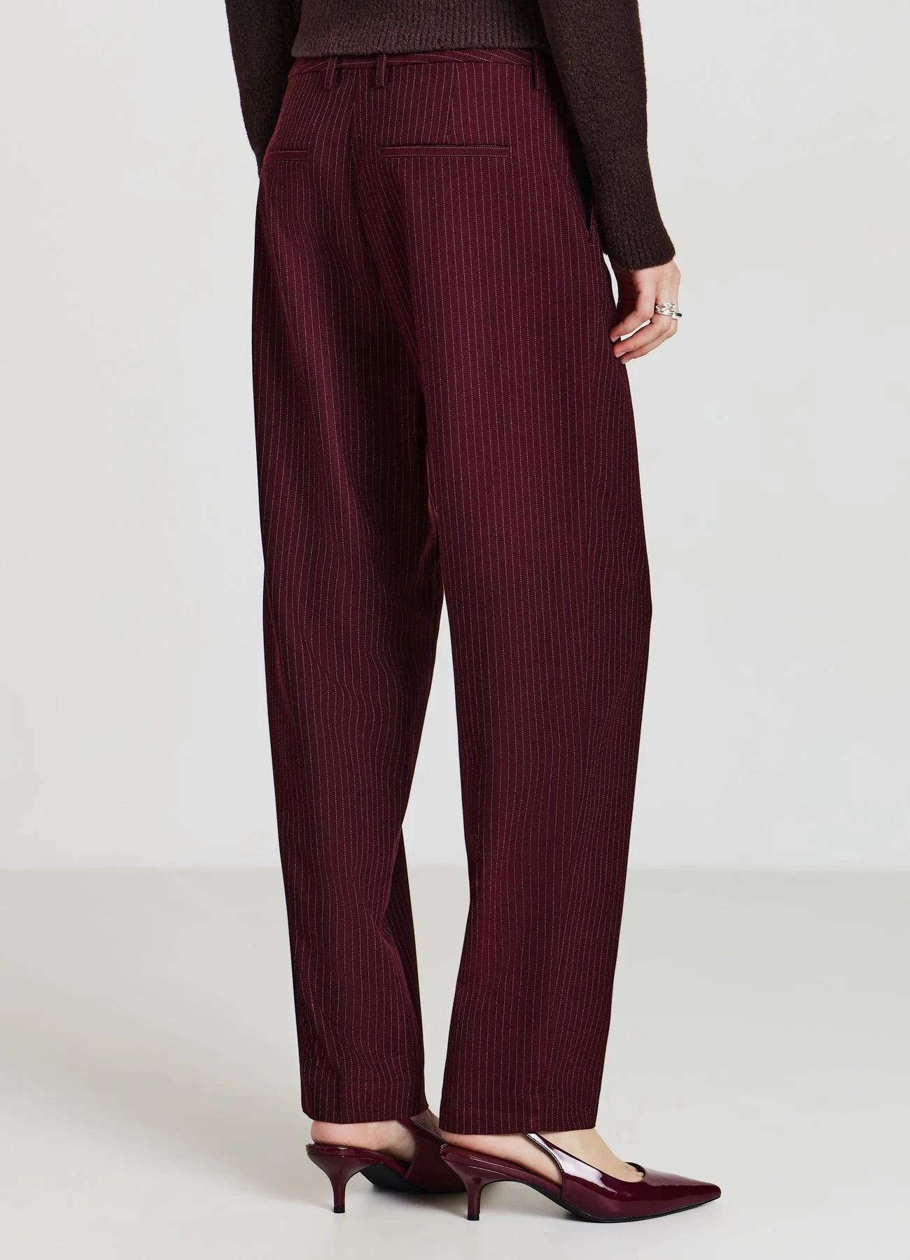 Pantaloni gessati a sigaretta - Image 2
