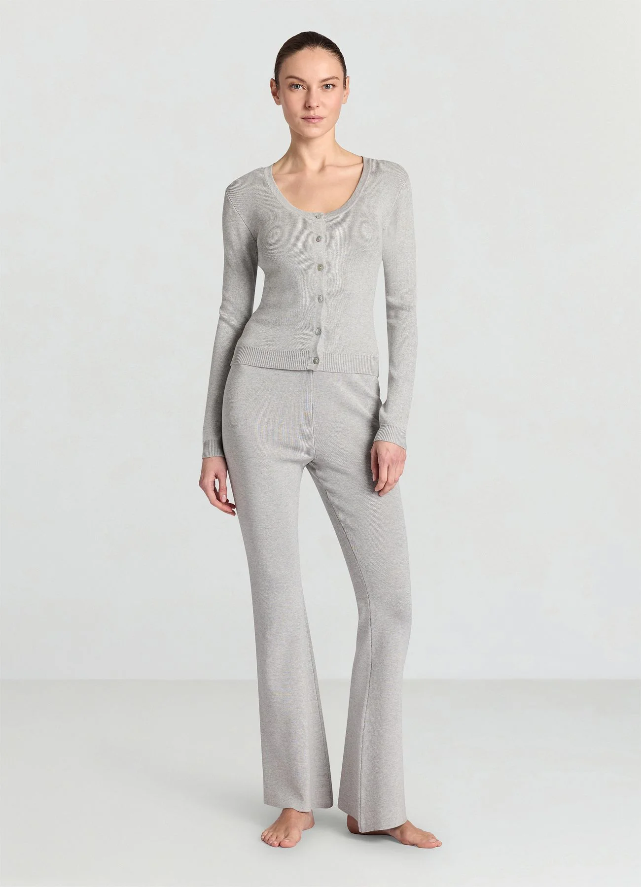 Pantaloni ginnici flare a costine - Image 3
