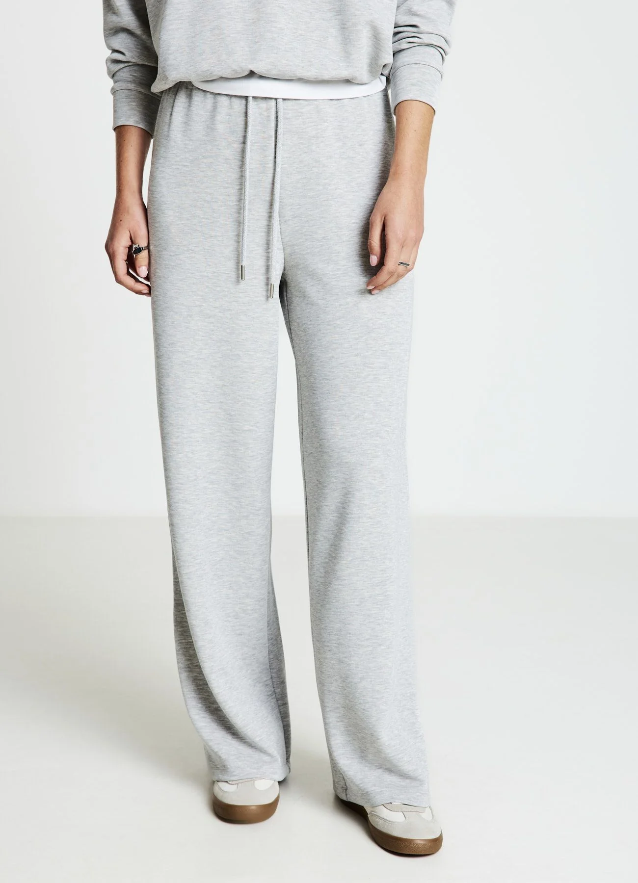 Pantaloni ginnici palazzo tinta unita - Image 2