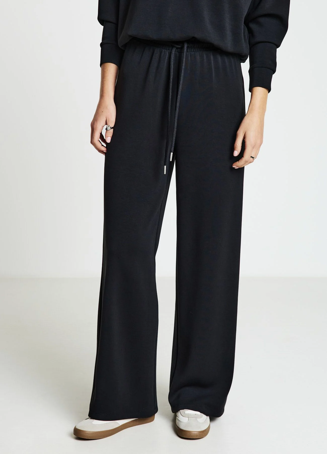 Pantaloni ginnici palazzo tinta unita - Image 3