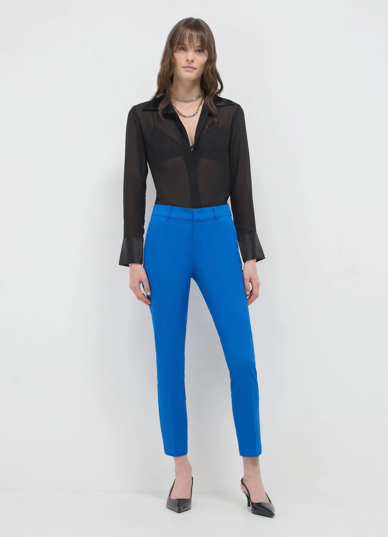 Pantaloni in rasatello di cotone