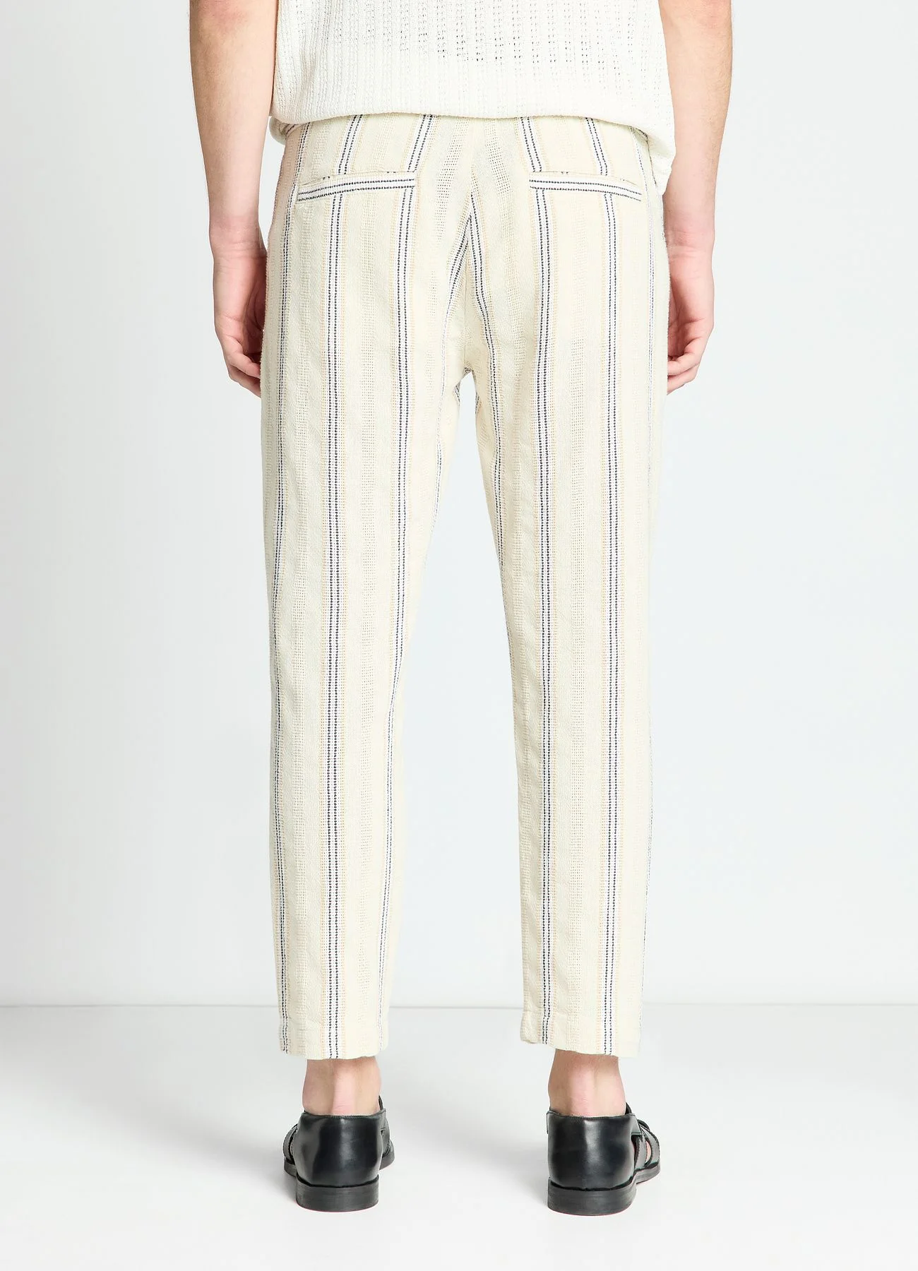 Pantaloni jogger a righe con coulisse - Image 2