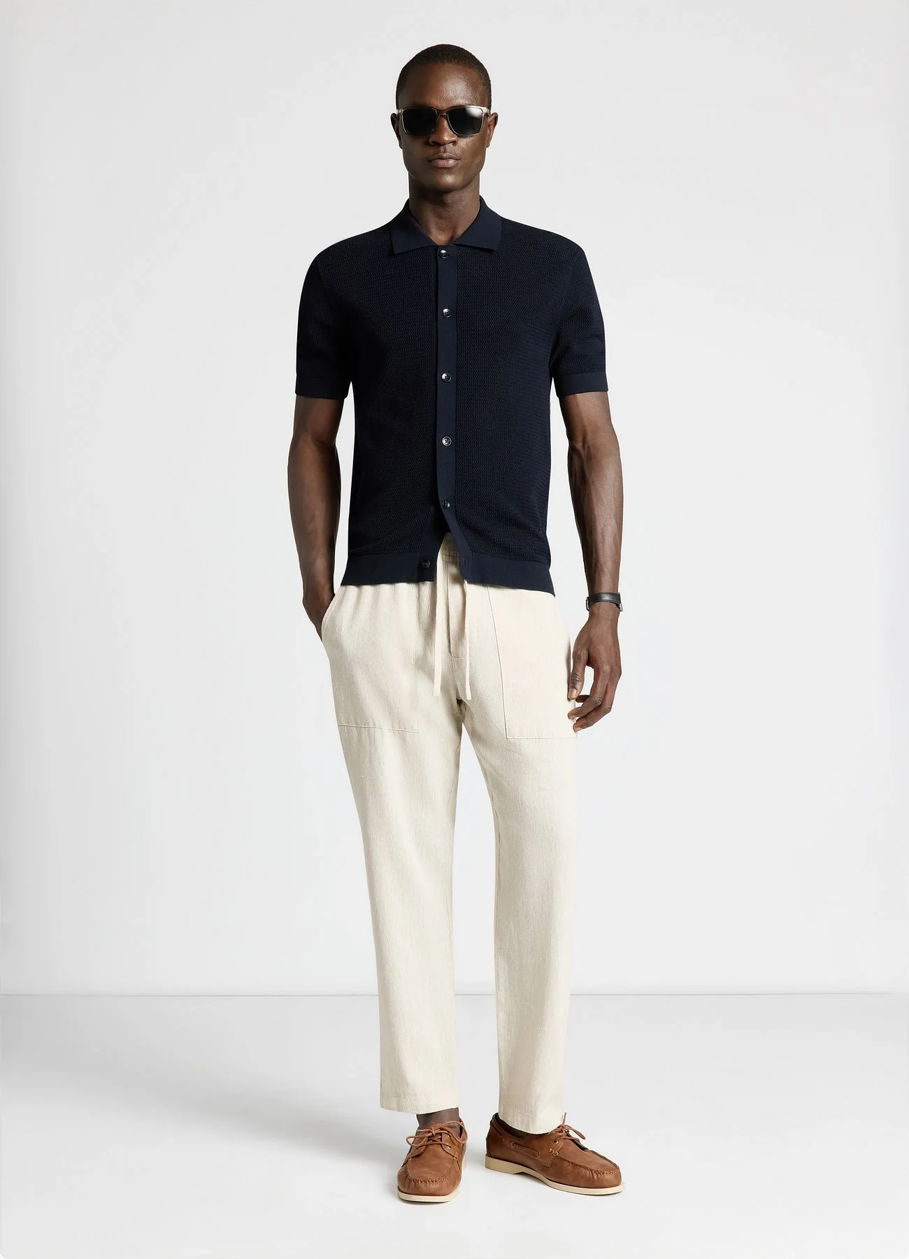 Pantaloni jogger con coulisse e tasche applicate