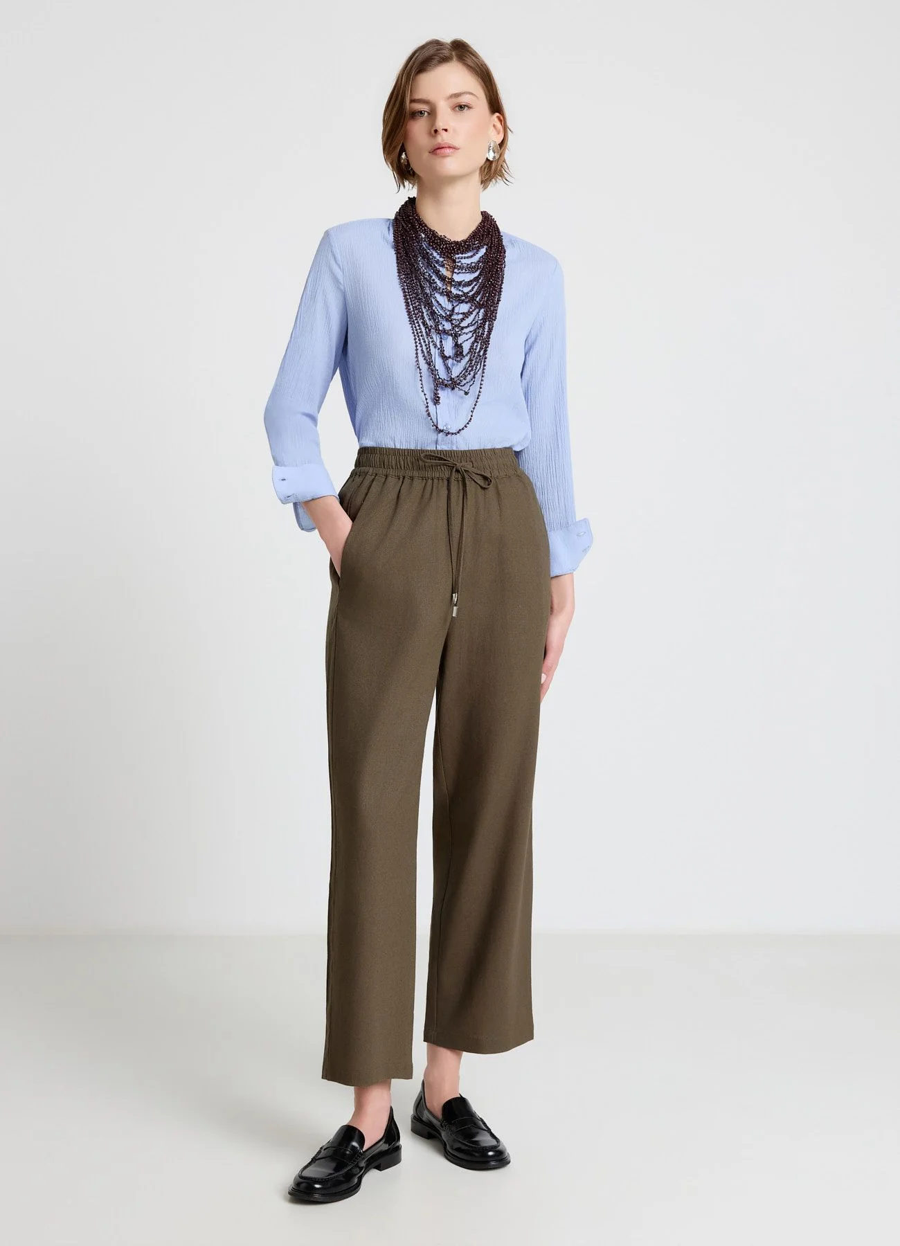 Pantaloni jogger in lino - Image 2