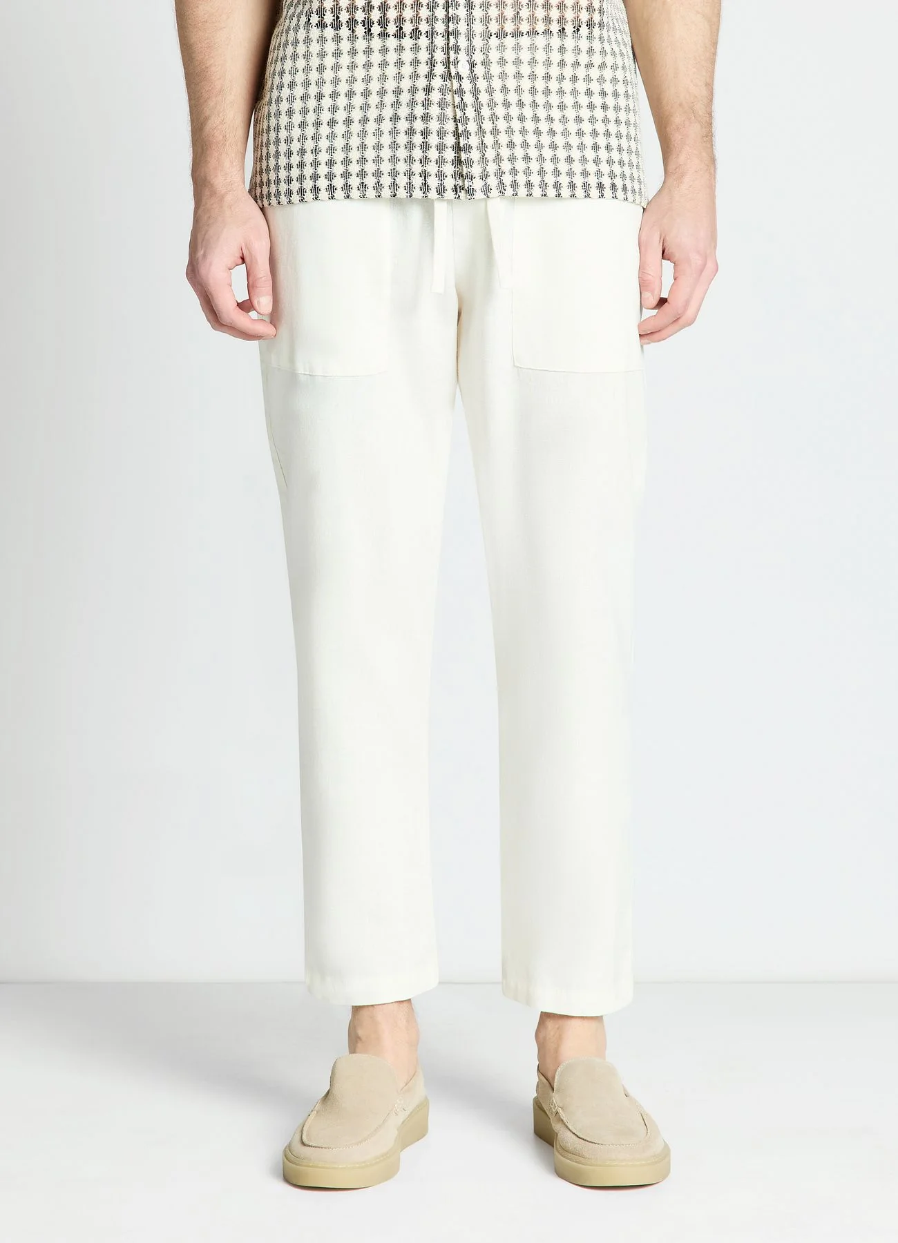 Pantaloni jogger in misto lino - Image 2