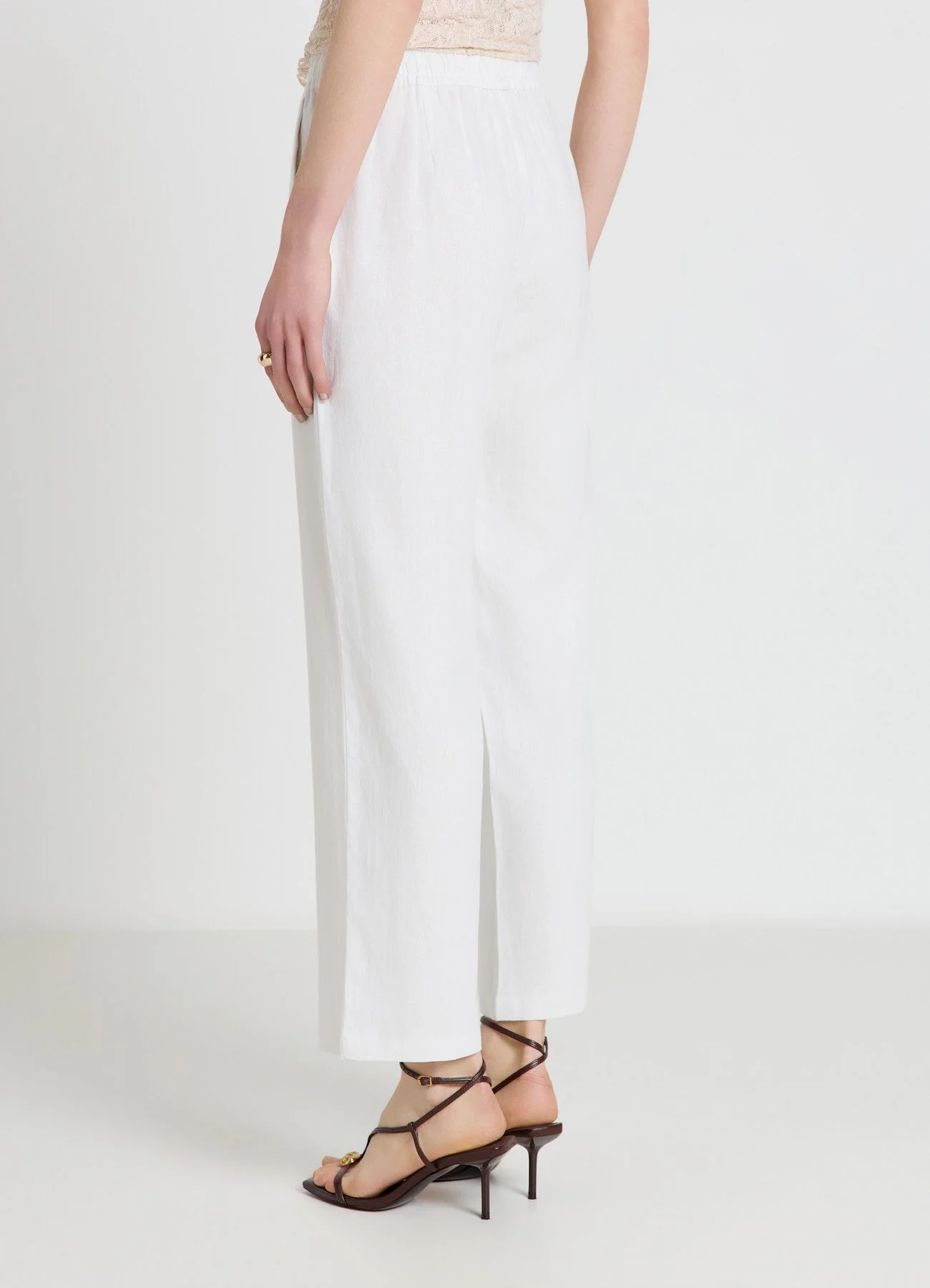 Pantaloni jogger in misto lino - Image 2