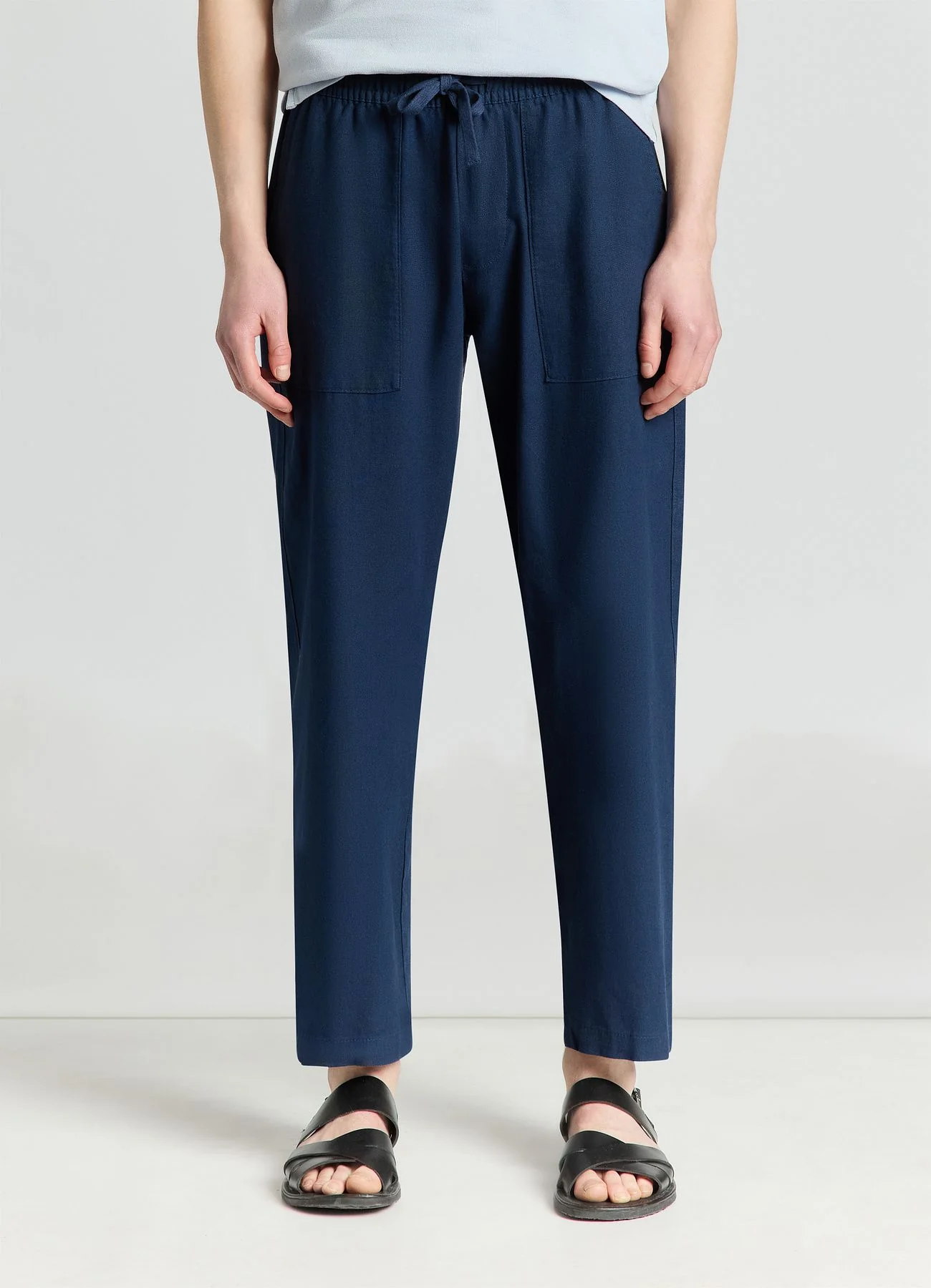 Pantaloni jogger in misto lino - Image 2