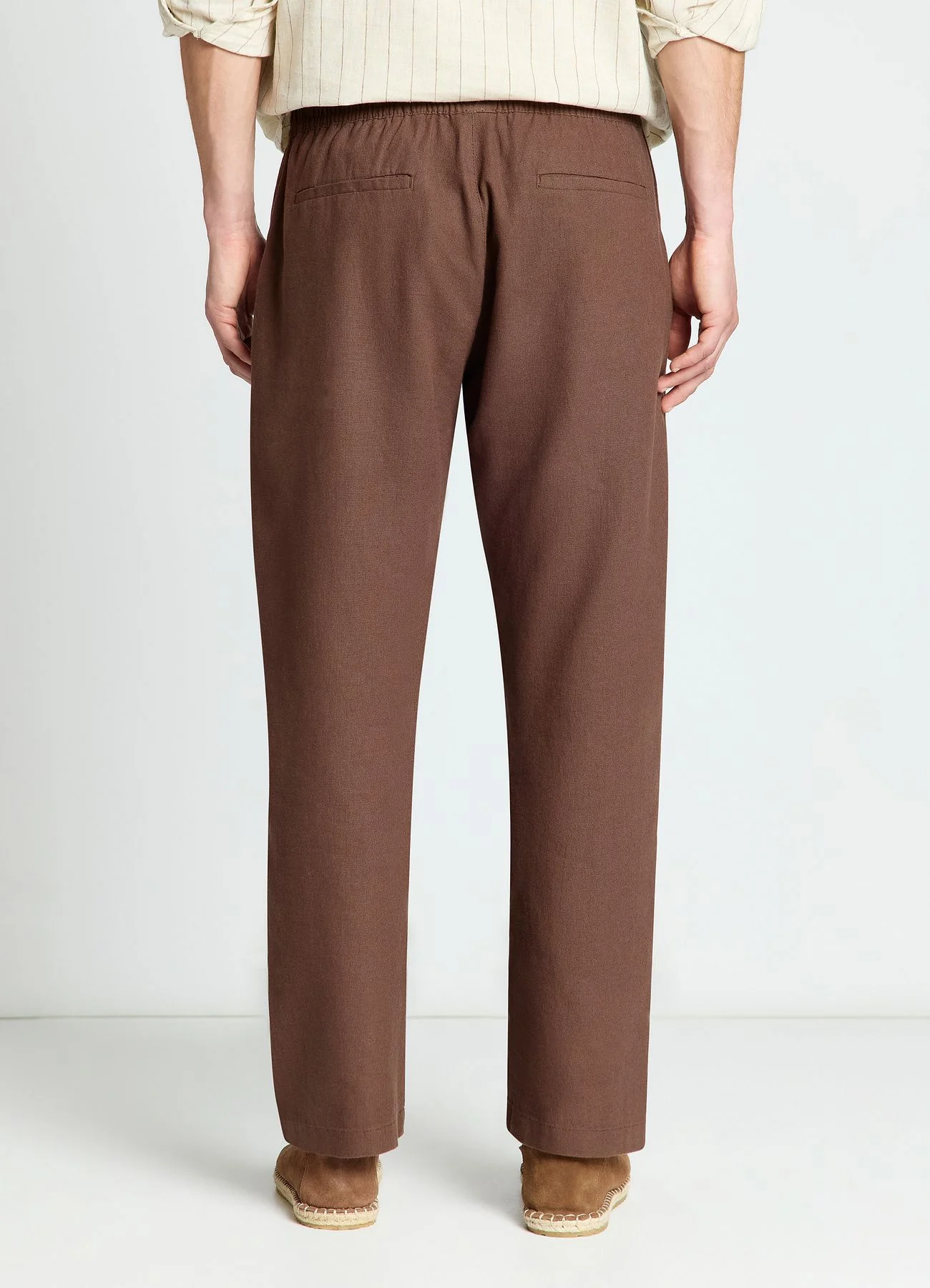 Pantaloni jogger in misto lino - Image 3