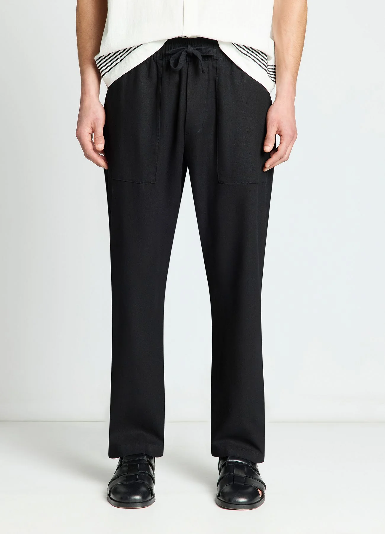 Pantaloni jogger in misto lino - Image 3
