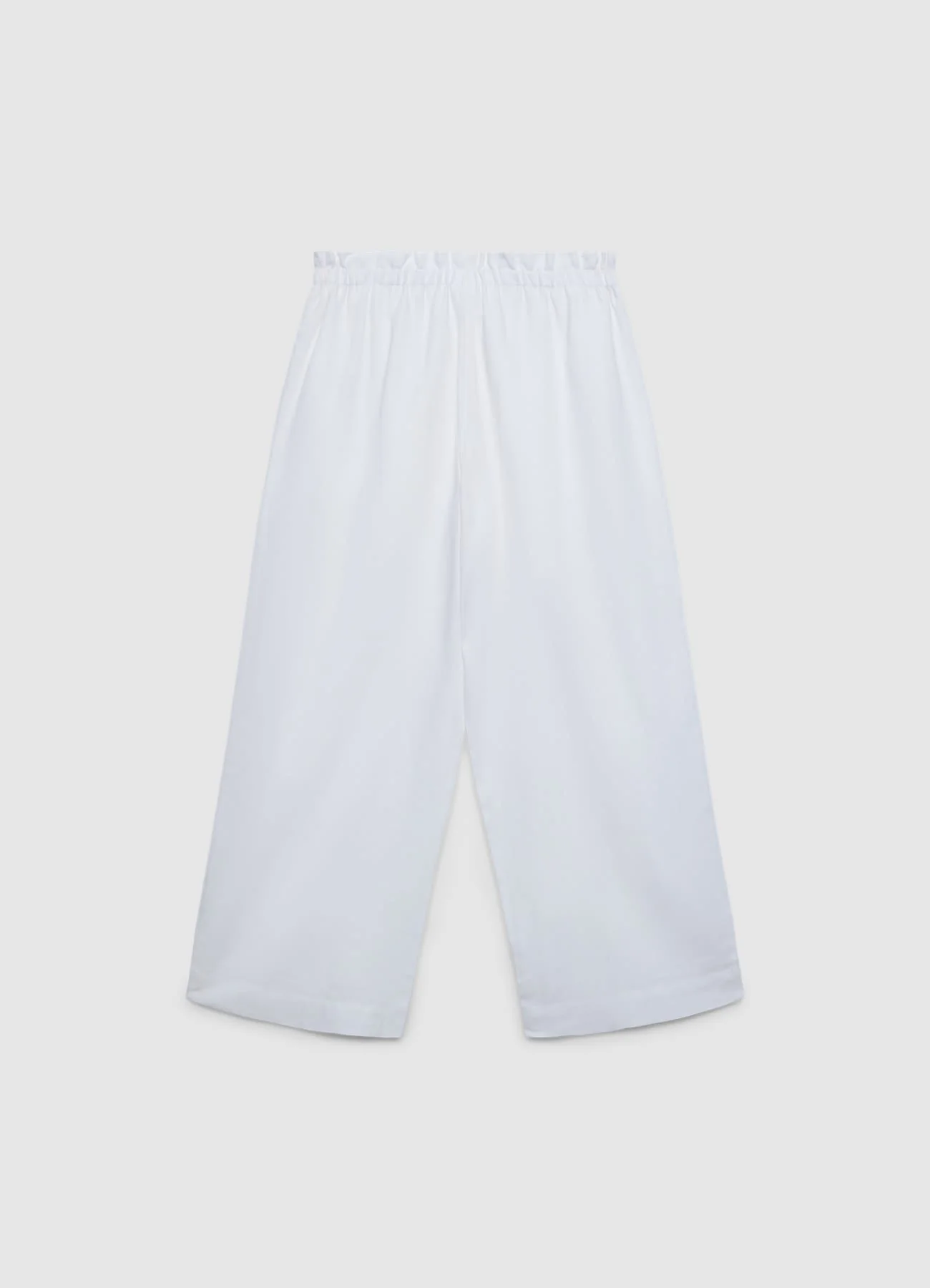 Pantaloni lunghi con vita elasticizzata e coulisse