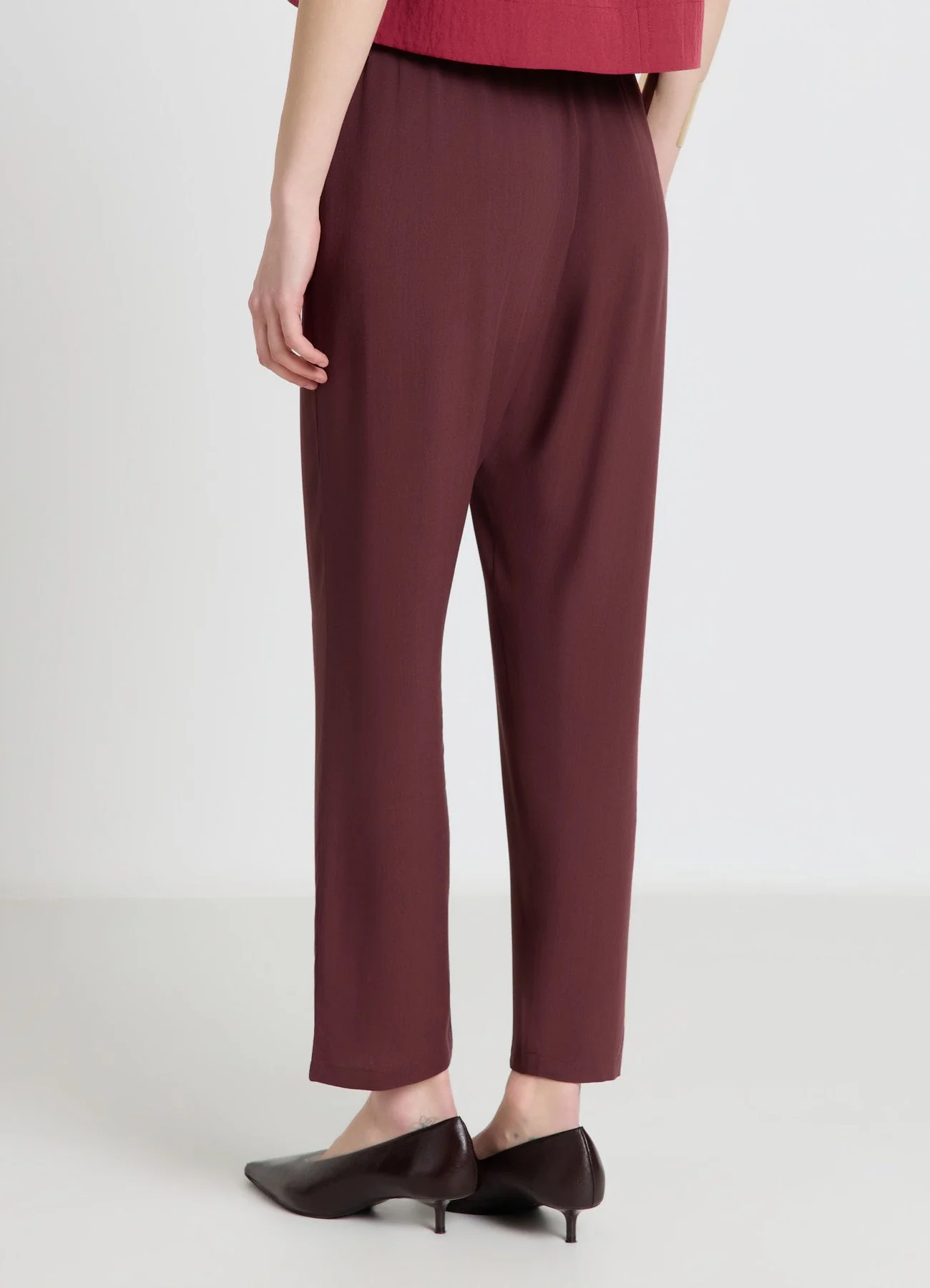 Pantaloni lunghi con vita elasticizzata e coulisse - Image 2