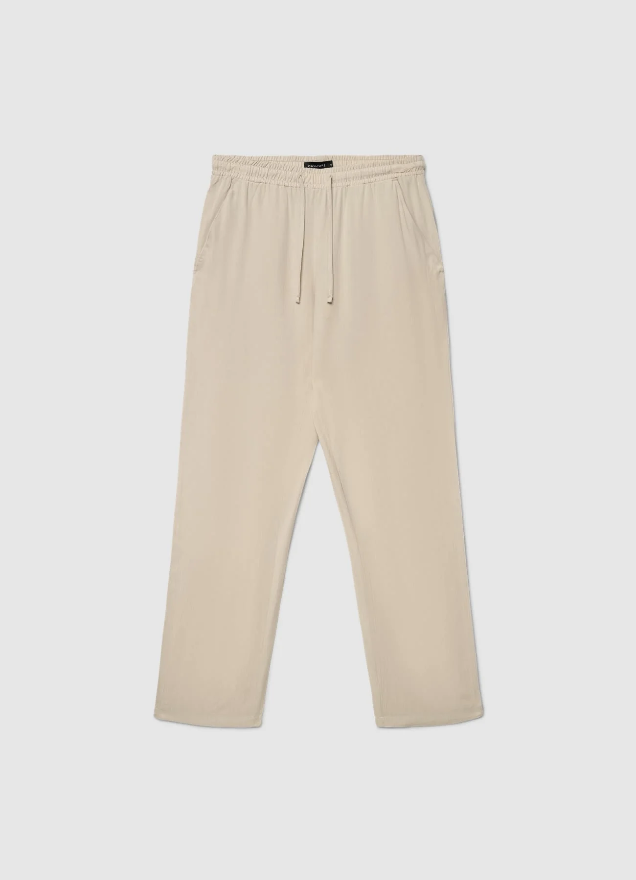 Pantaloni lunghi con vita elasticizzata e coulisse - Image 4