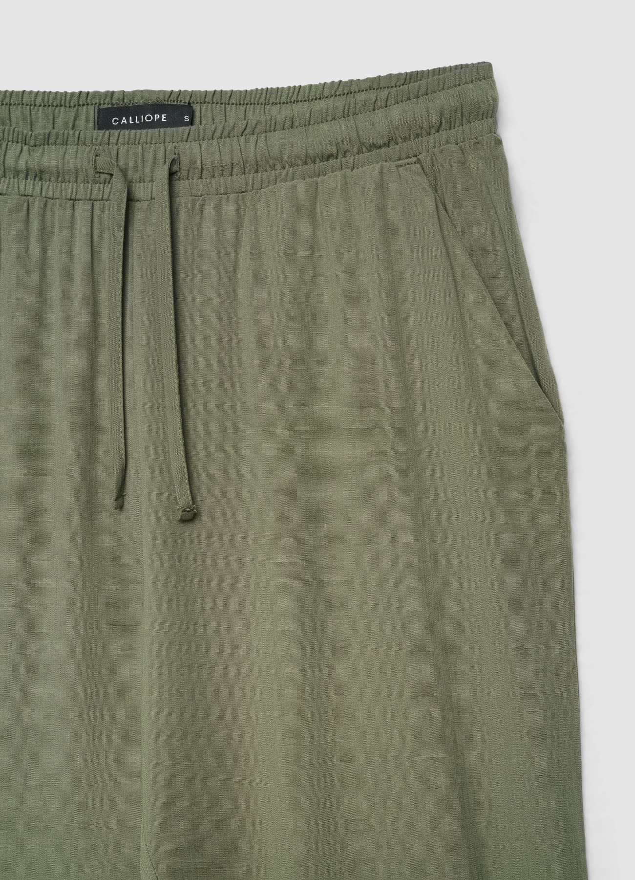 Pantaloni lunghi con vita elasticizzata e coulisse - Image 3