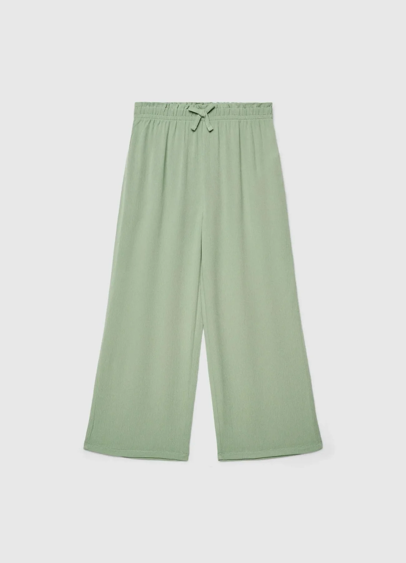 Pantaloni lunghi crop con coulisse