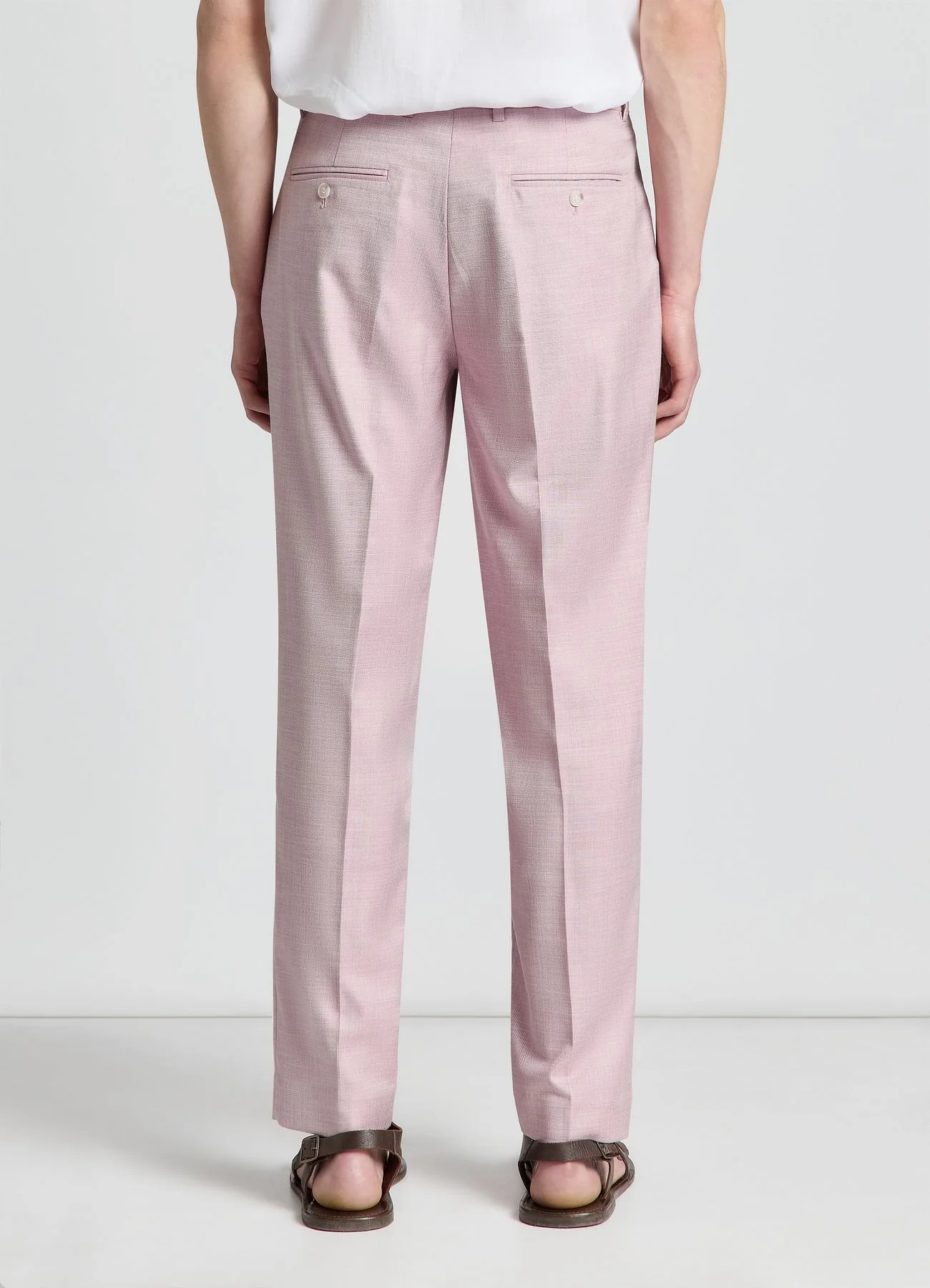 Pantaloni lunghi sartoriali a tinta unita - Image 2