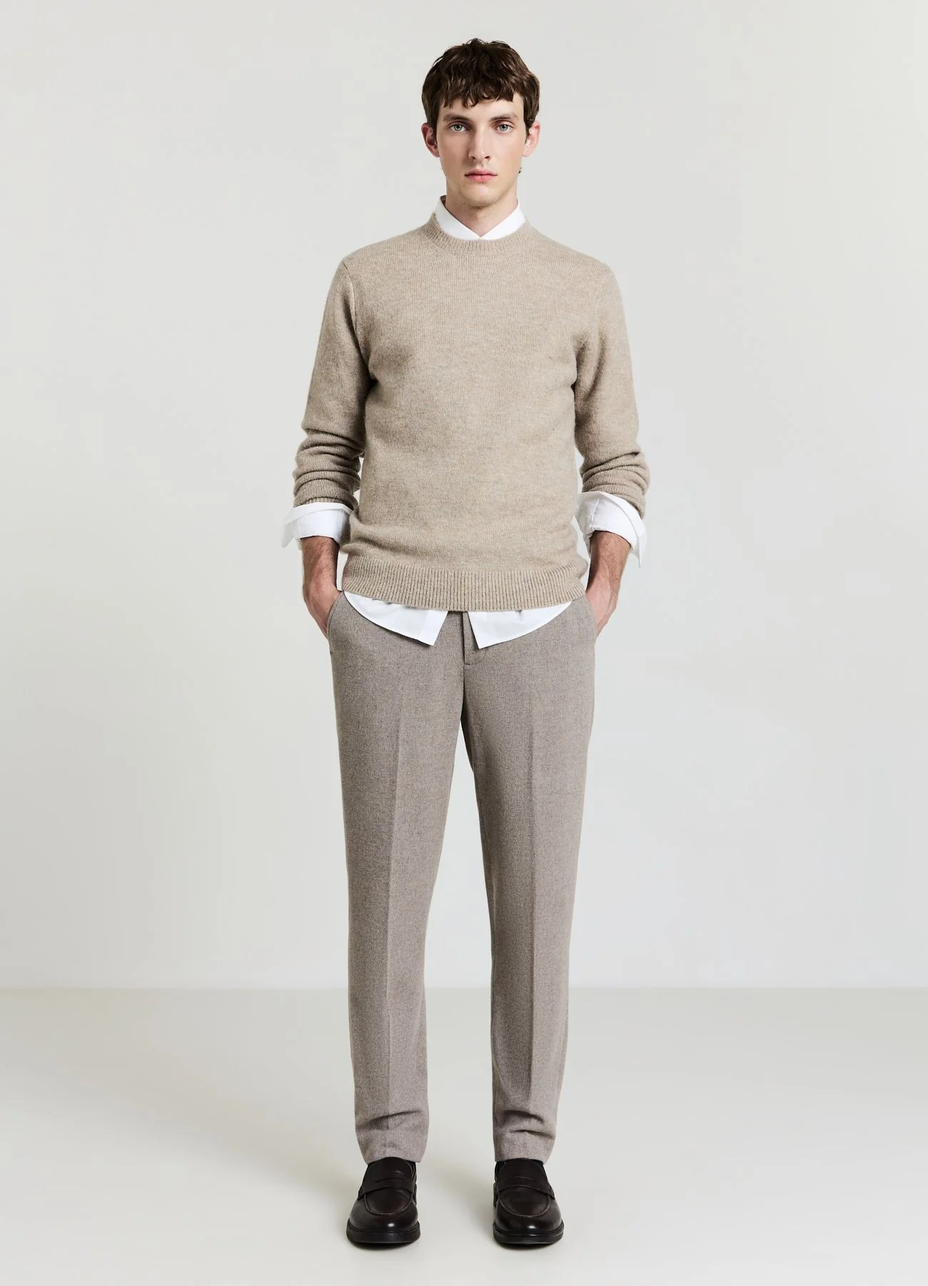 Pantaloni melange misto lana - Image 3