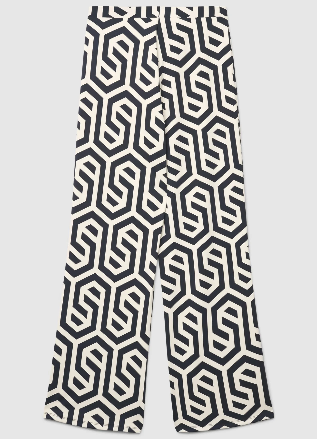 Pantaloni palazzo a fantasia geometrica - Image 5