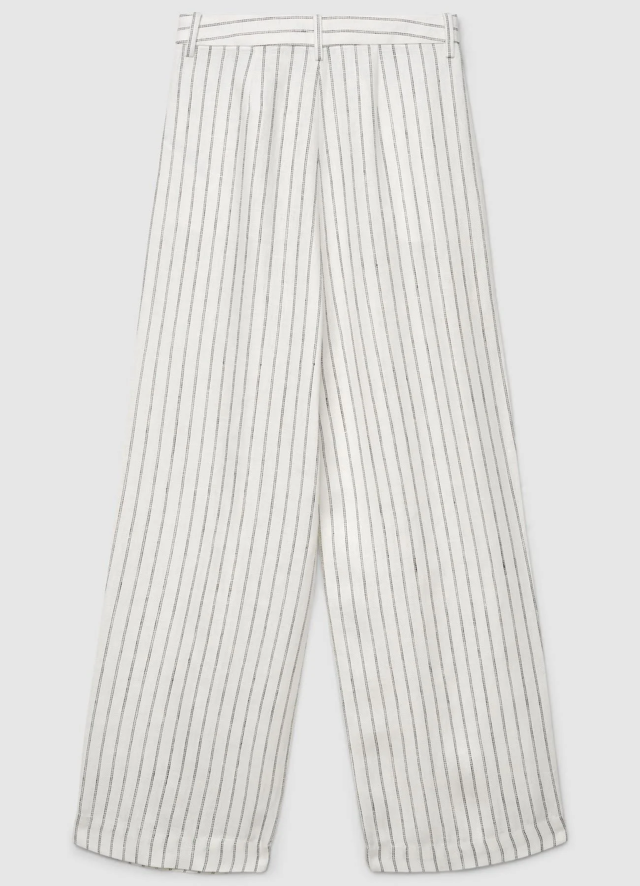 Pantaloni palazzo a righe in lino - Image 4