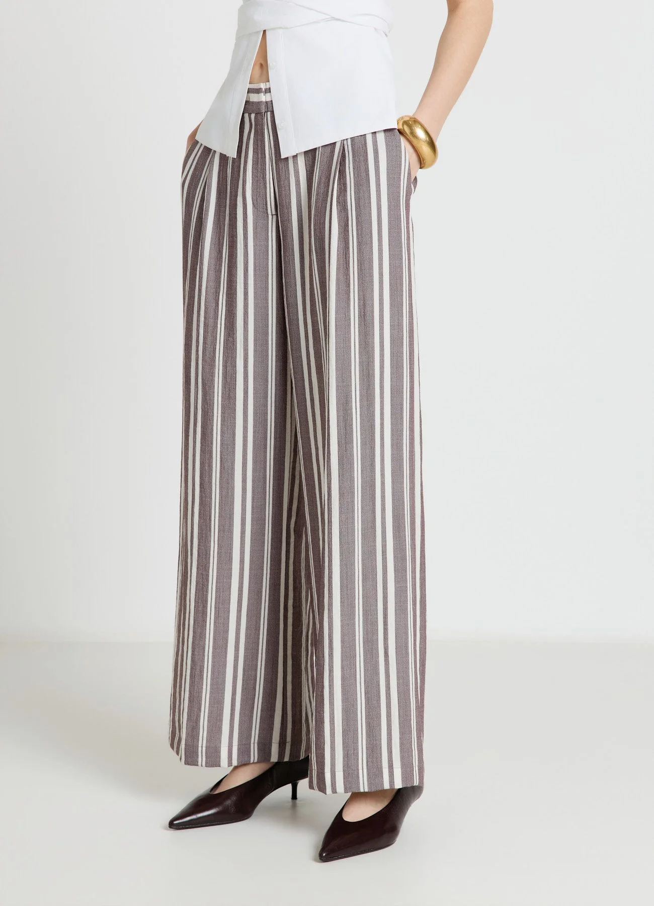 Pantaloni palazzo a righe - Image 3
