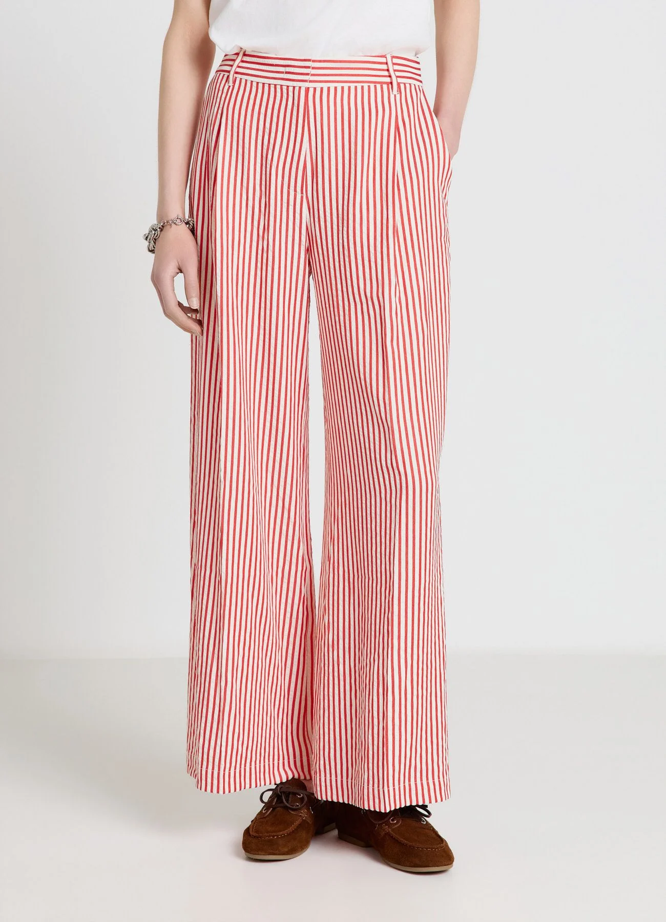 Pantaloni palazzo a righe - Image 3