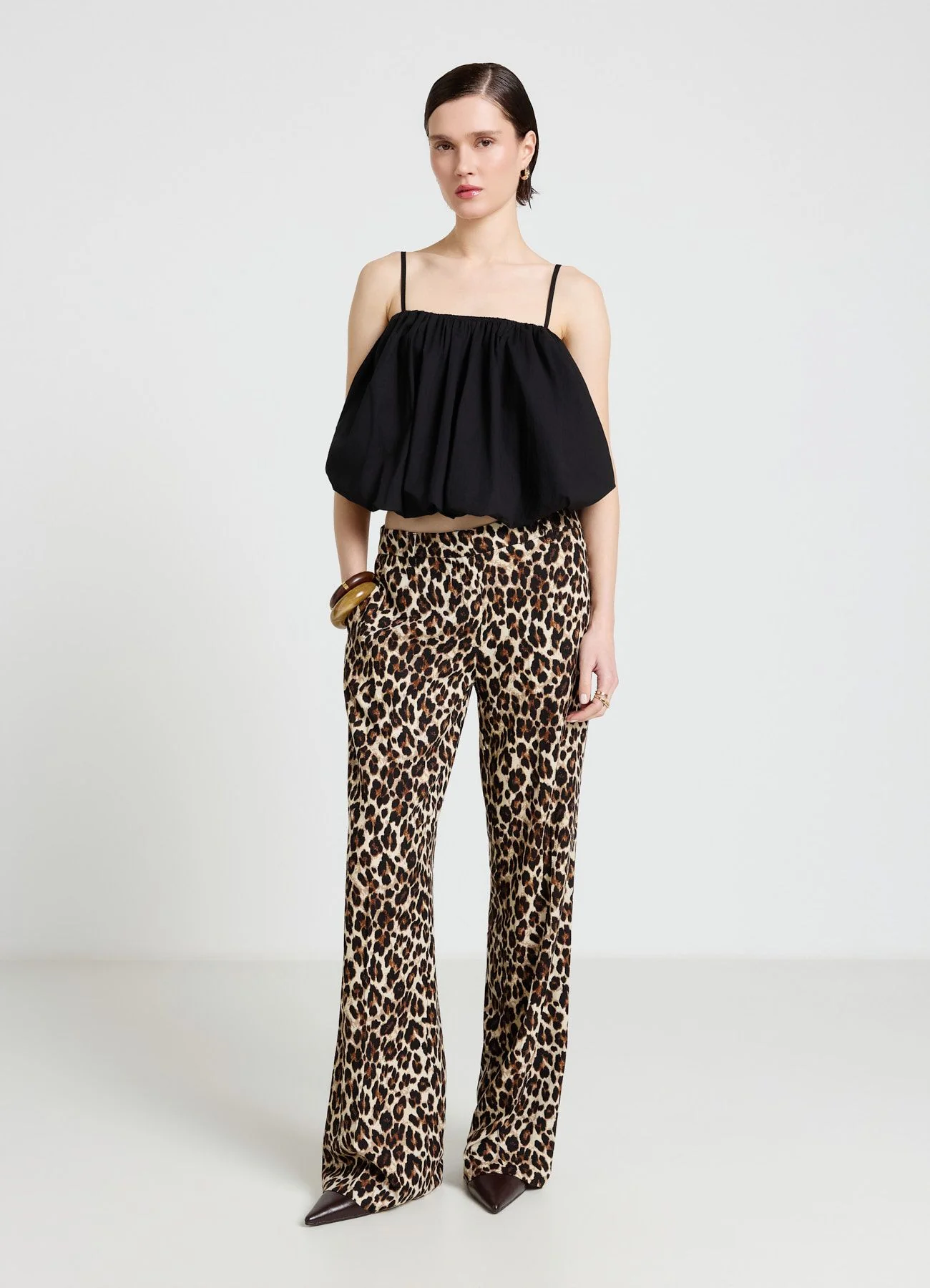 Pantaloni palazzo a stampa animalier - Image 3