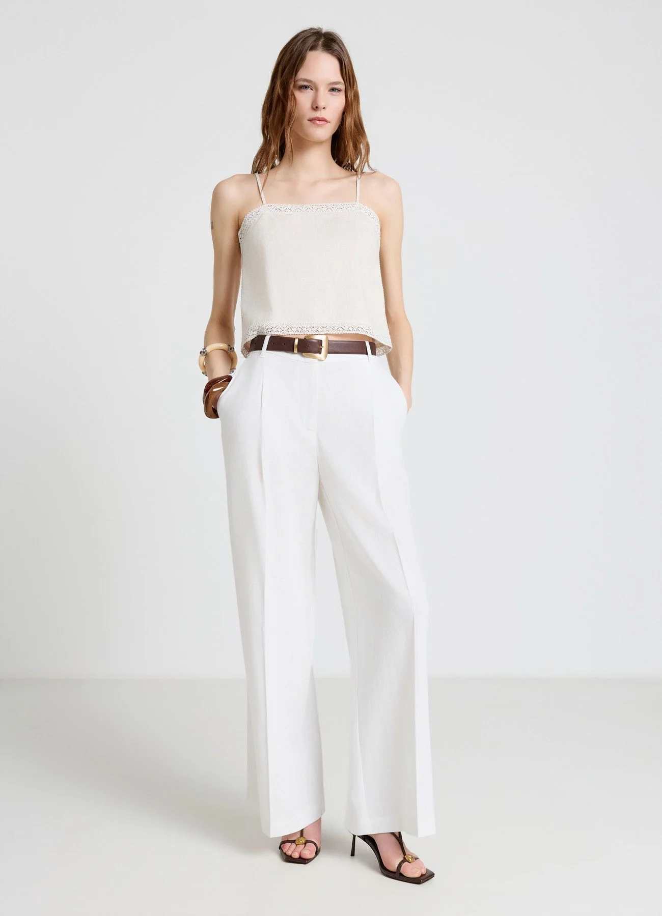 Pantaloni palazzo a vita elasticizzata - Image 3