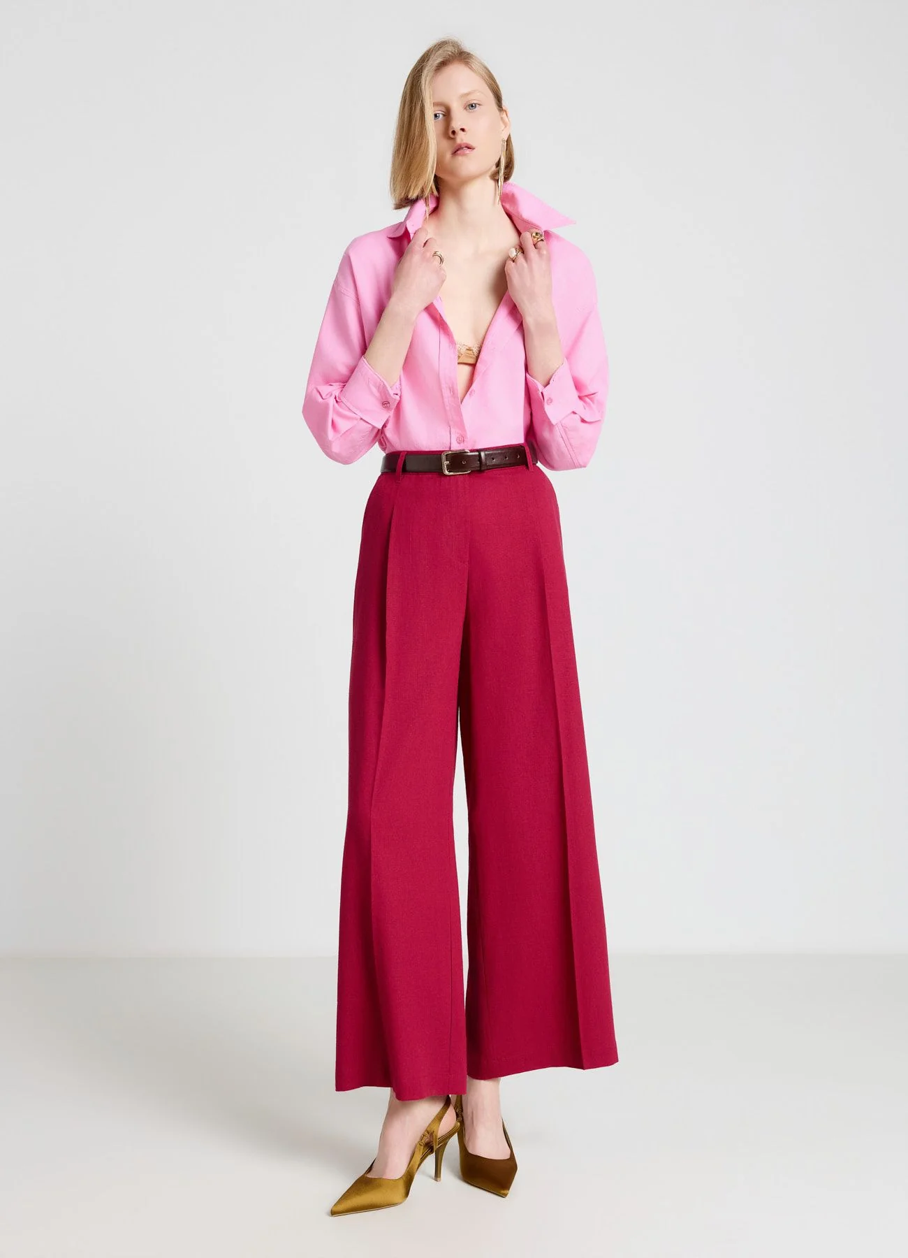 Pantaloni palazzo a vita elasticizzata - Image 3