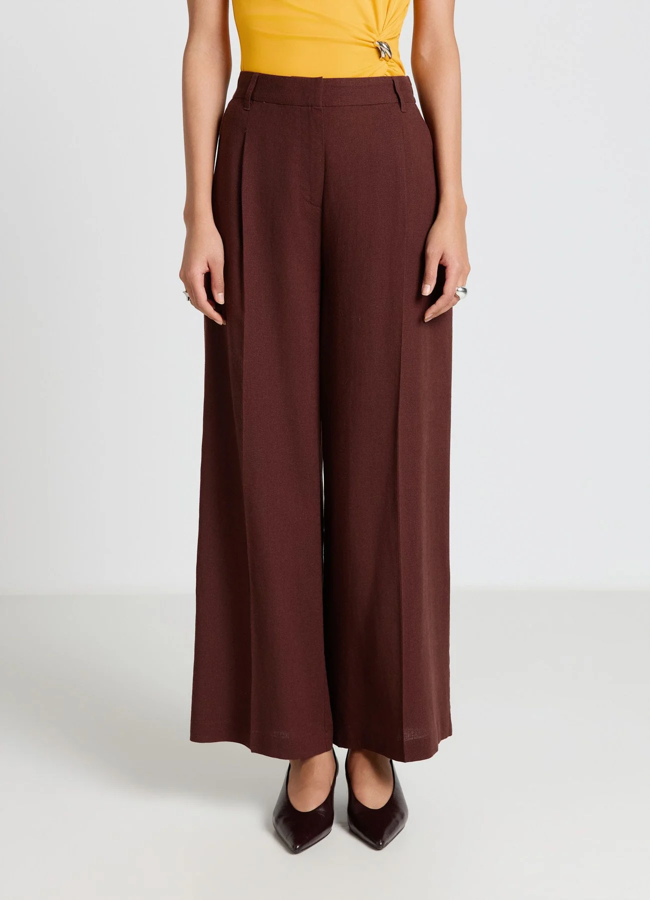 Pantaloni palazzo a vita elasticizzata