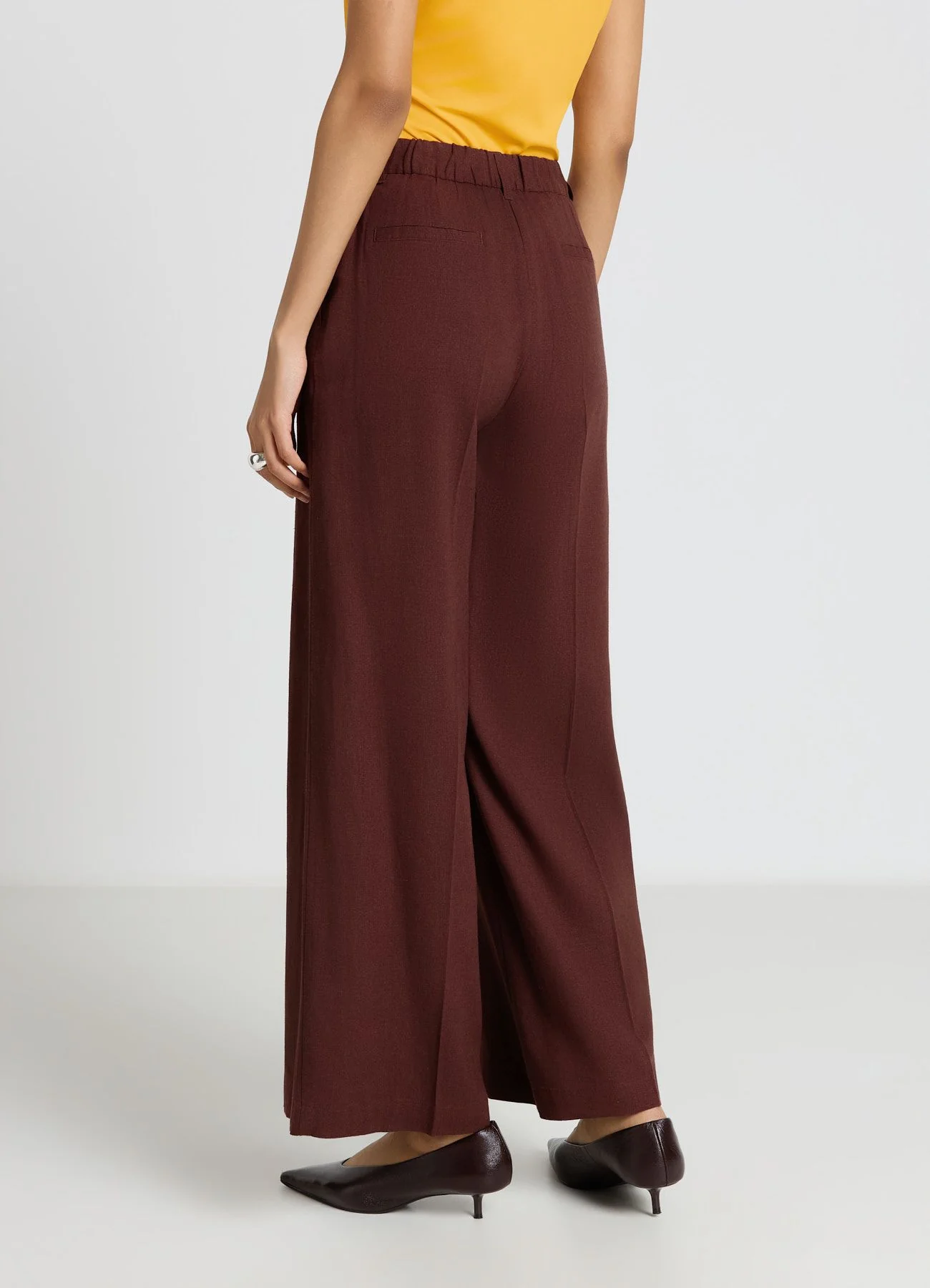 Pantaloni palazzo a vita elasticizzata - Image 3