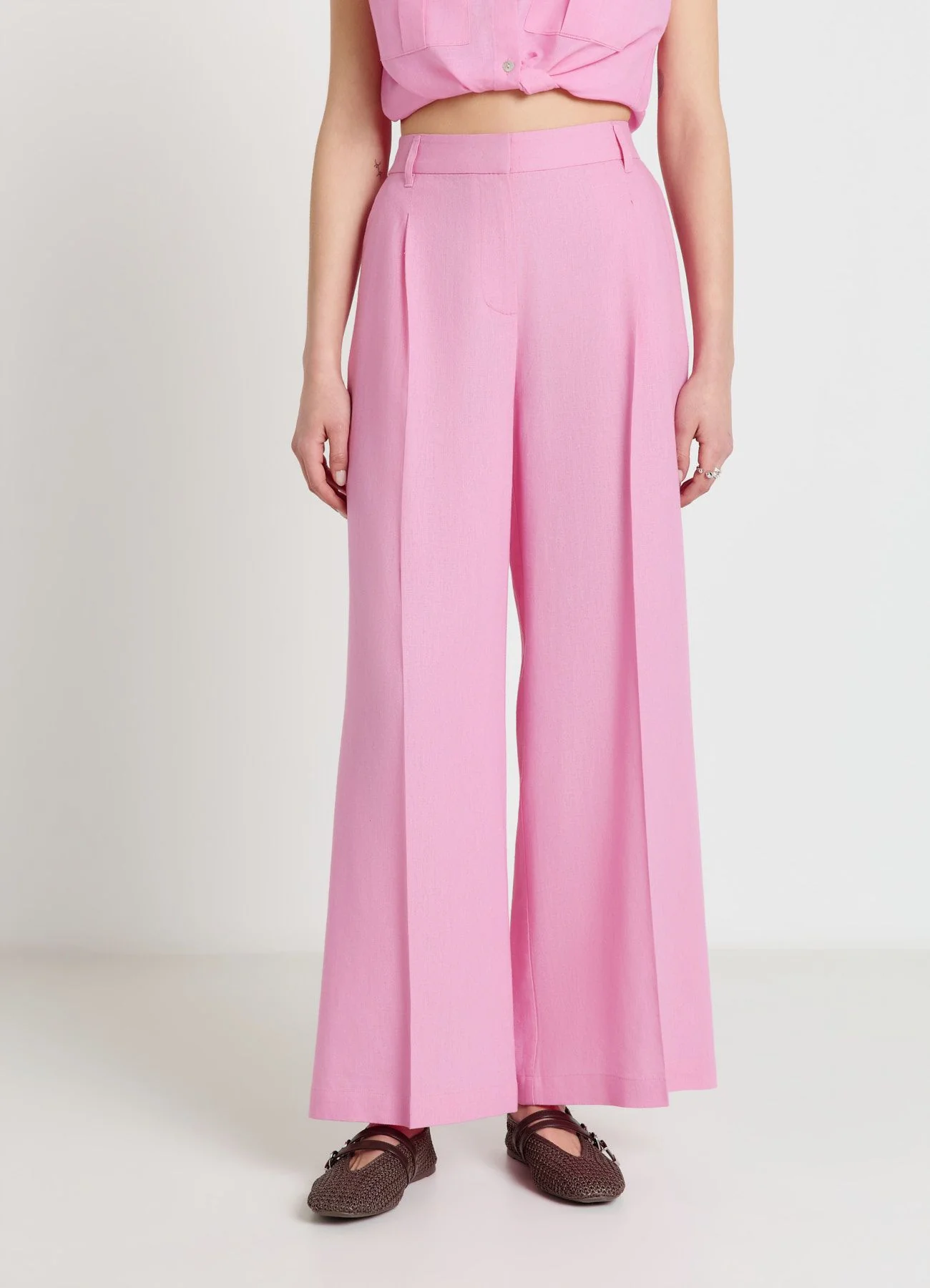 Pantaloni palazzo a vita elasticizzata - Image 2