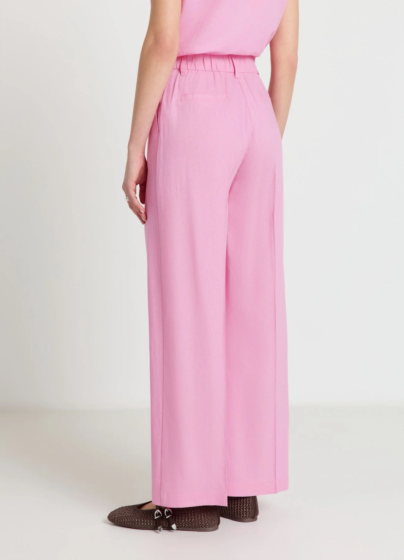 Pantaloni palazzo a vita elasticizzata - Image 3