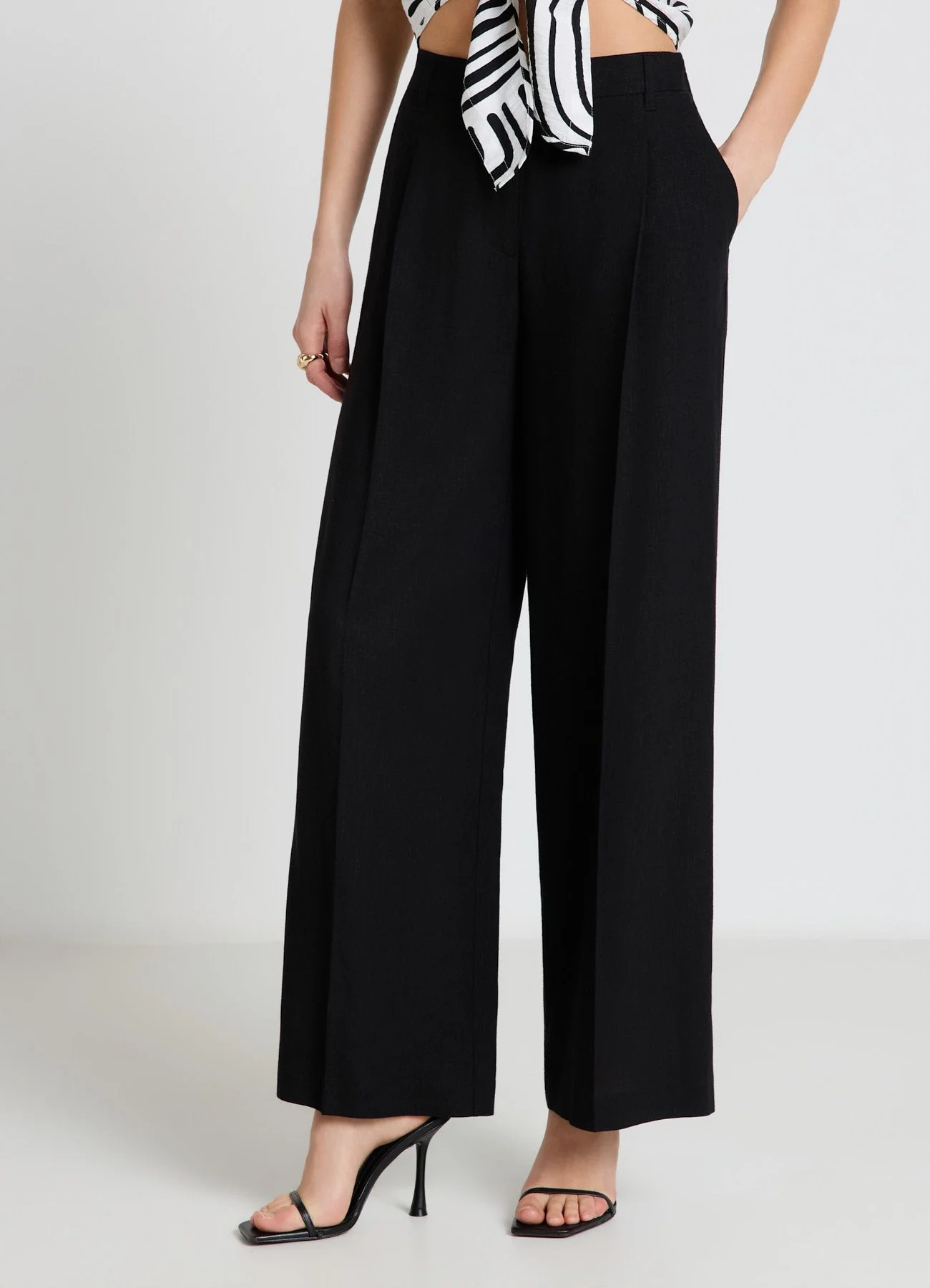 Pantaloni palazzo a vita elasticizzata - Image 2