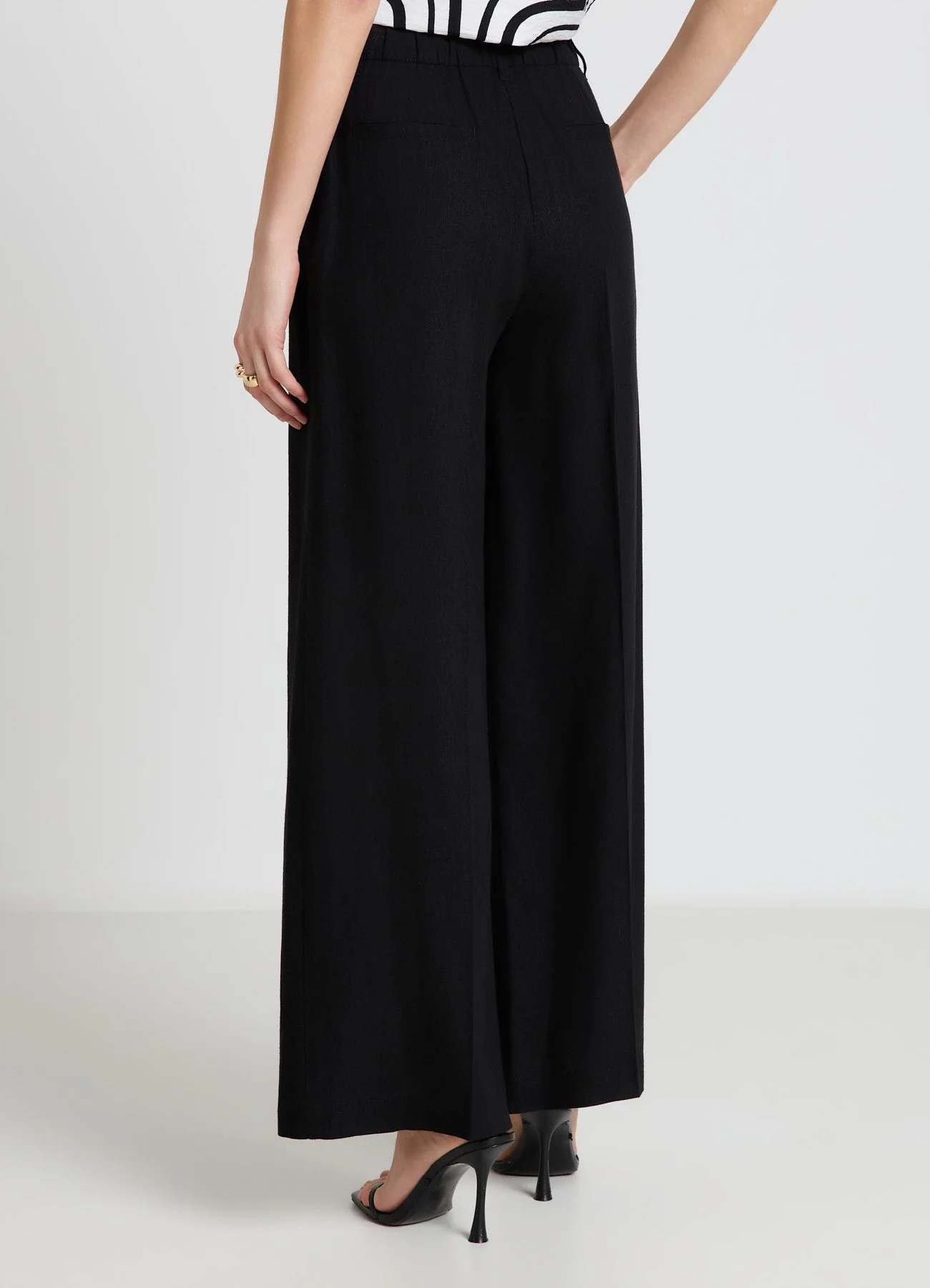 Pantaloni palazzo a vita elasticizzata - Image 3