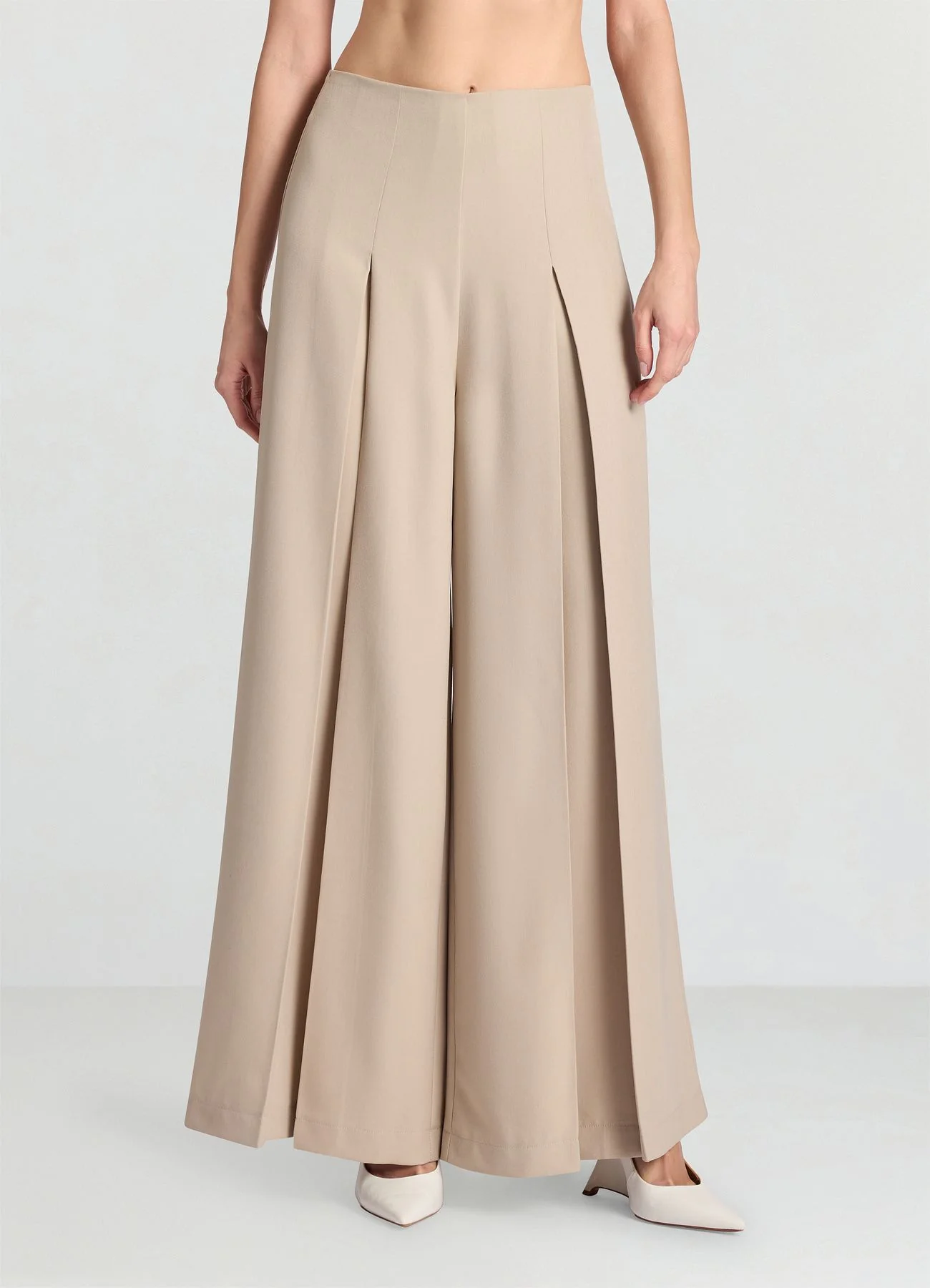 Pantaloni palazzo ampi con pieghe - Image 3