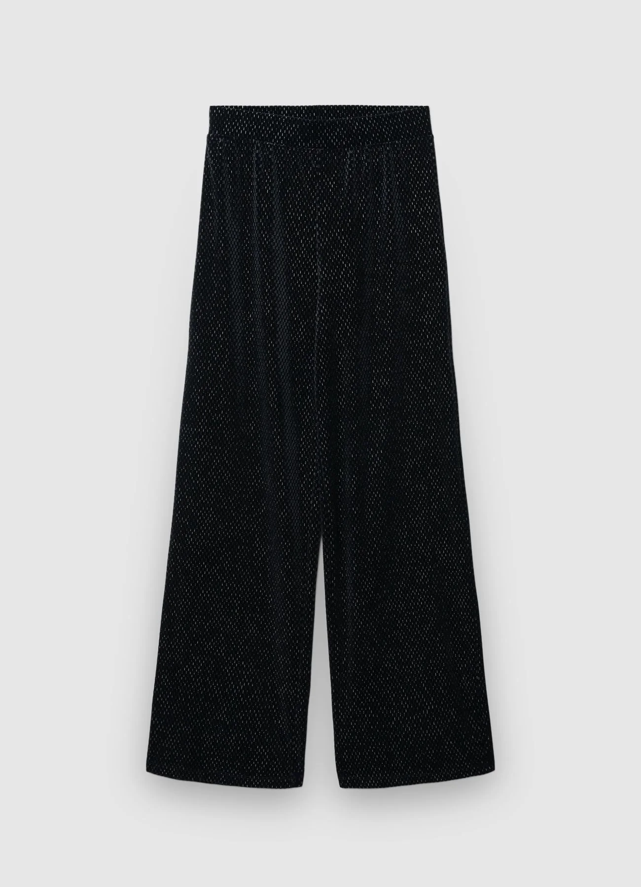 Pantaloni palazzo ciniglia con effetto luccicante - Image 4