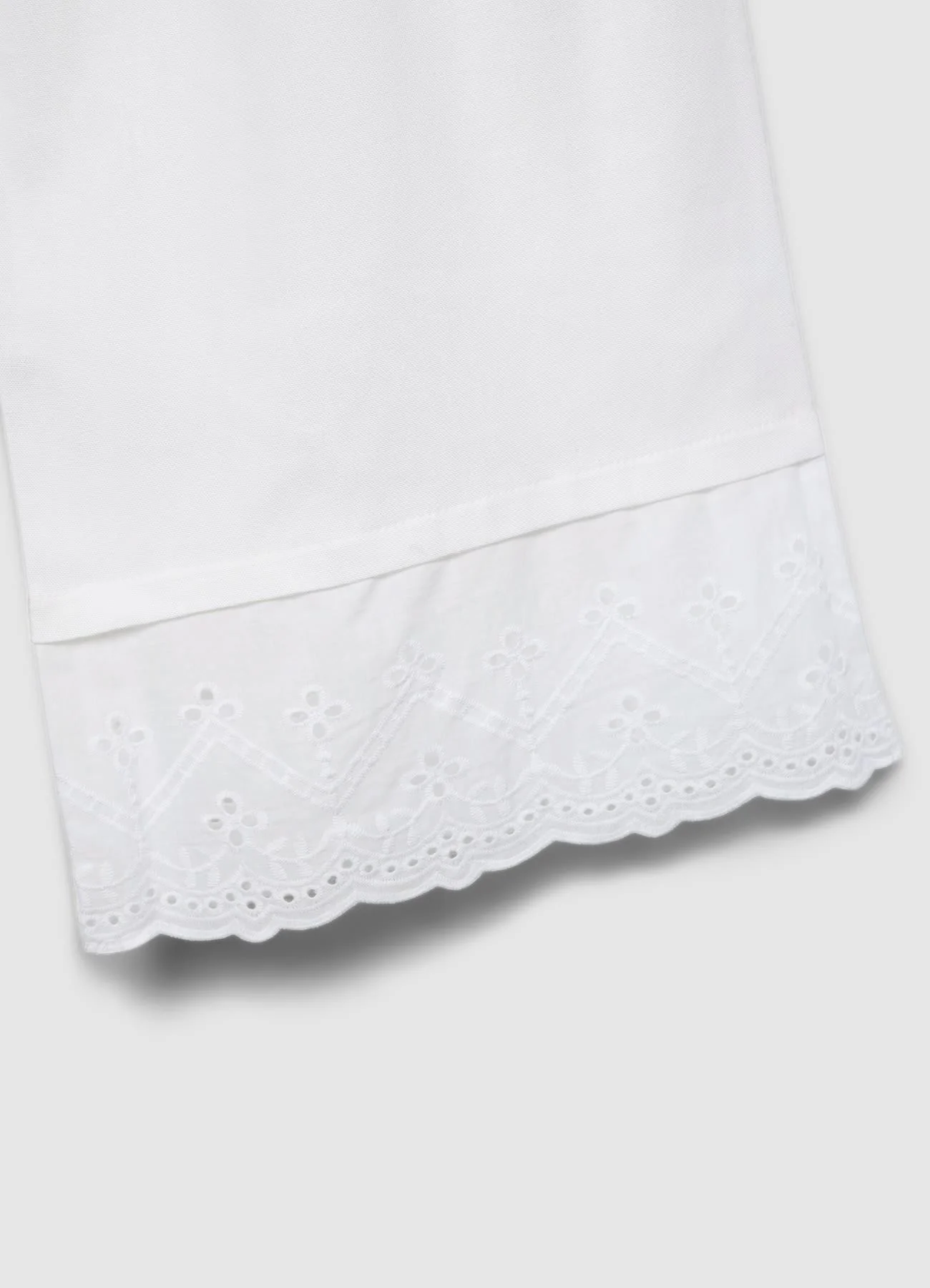 Pantaloni palazzo con balza sangallo - Image 4