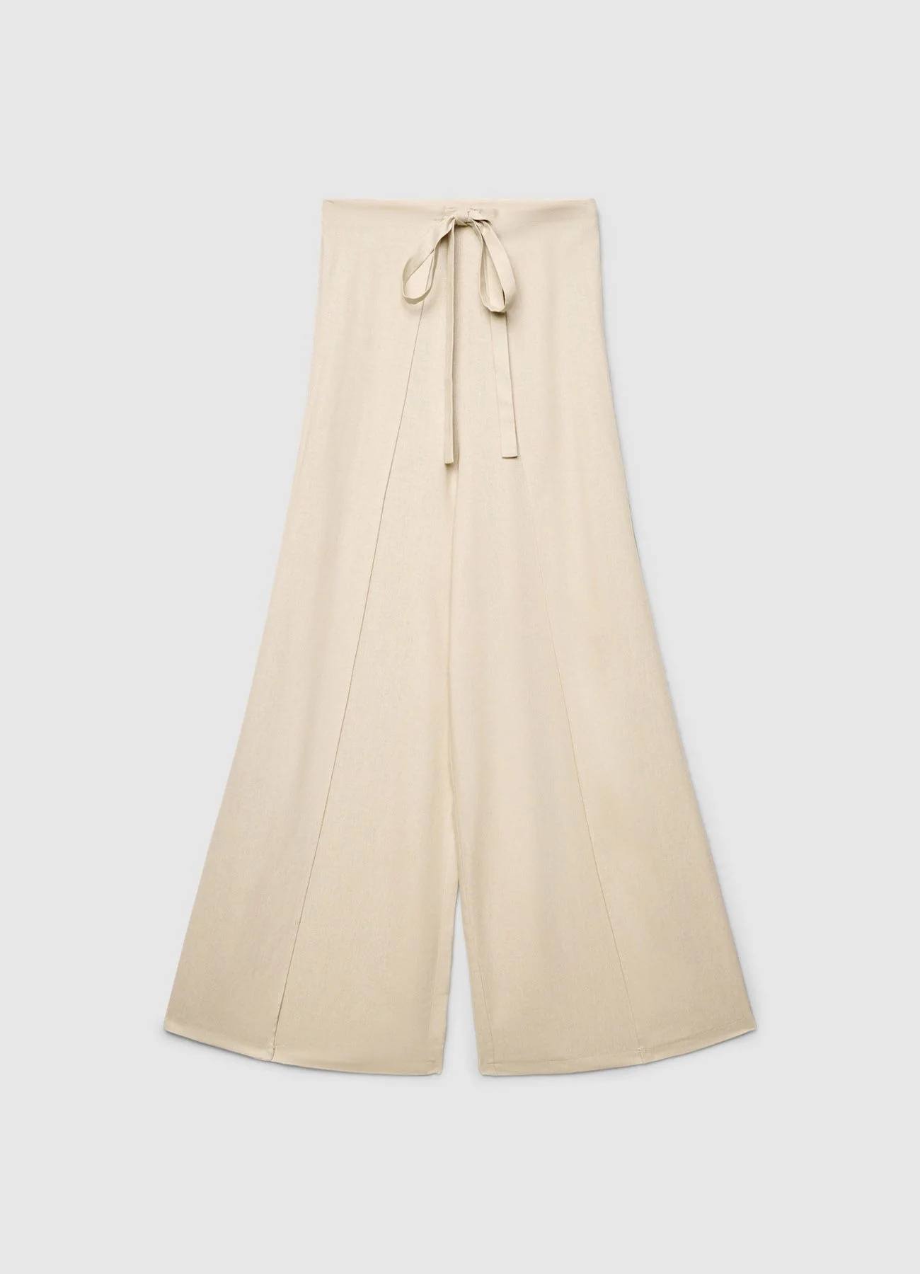 Pantaloni palazzo con cintura annodata - Image 6