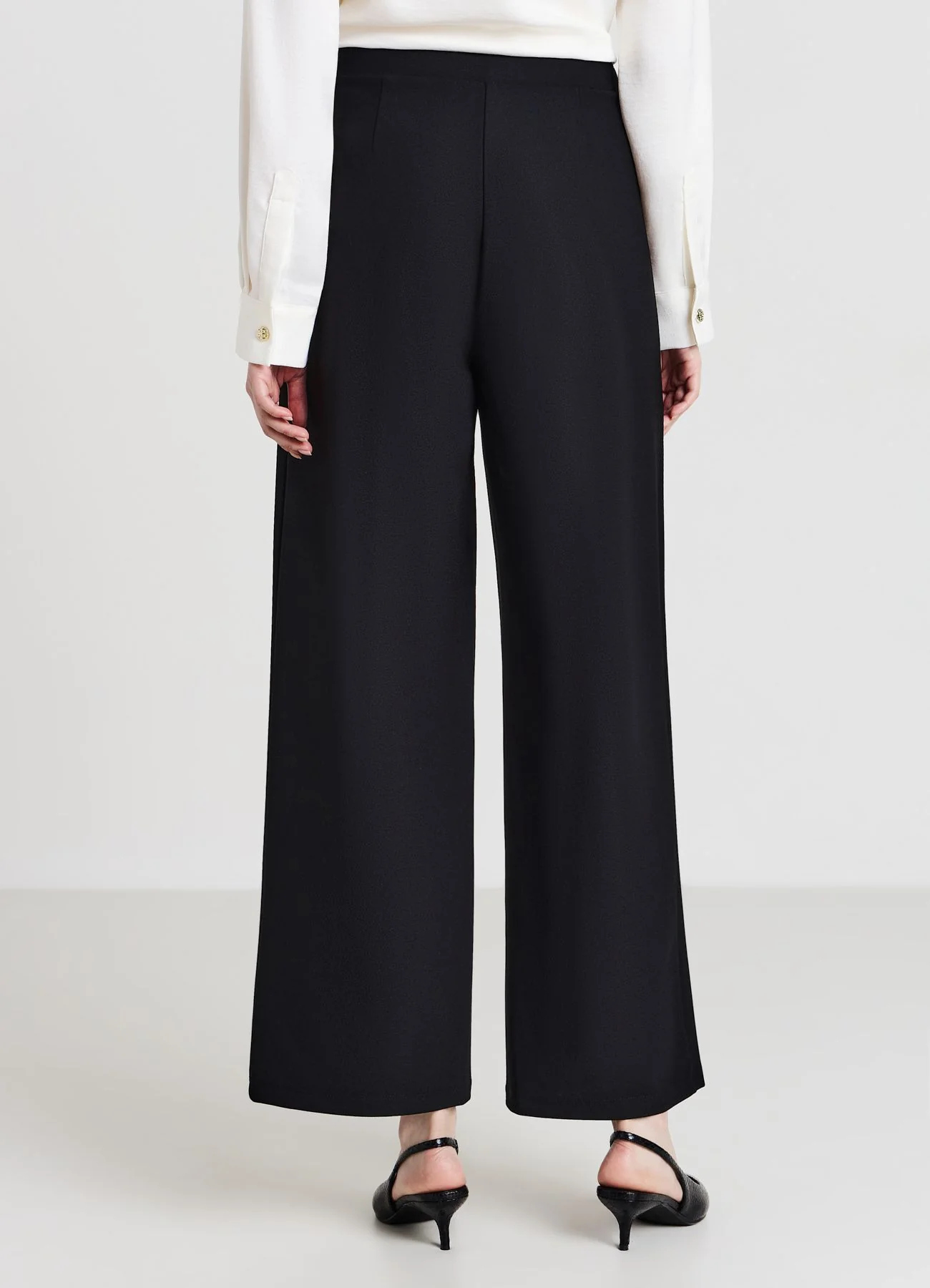 Pantaloni palazzo con cintura decorativa - Image 2