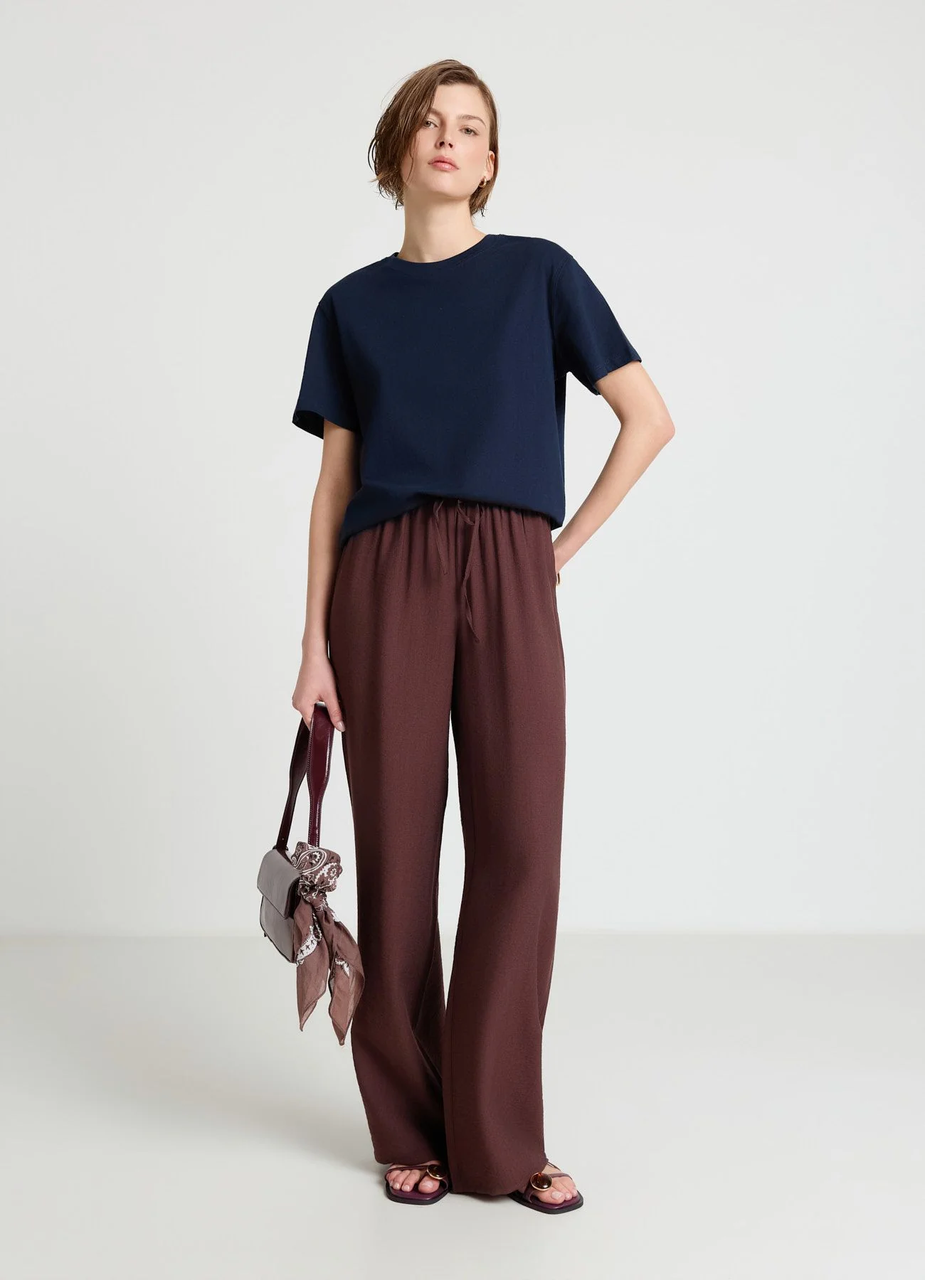Pantaloni palazzo con coulisse - Image 3