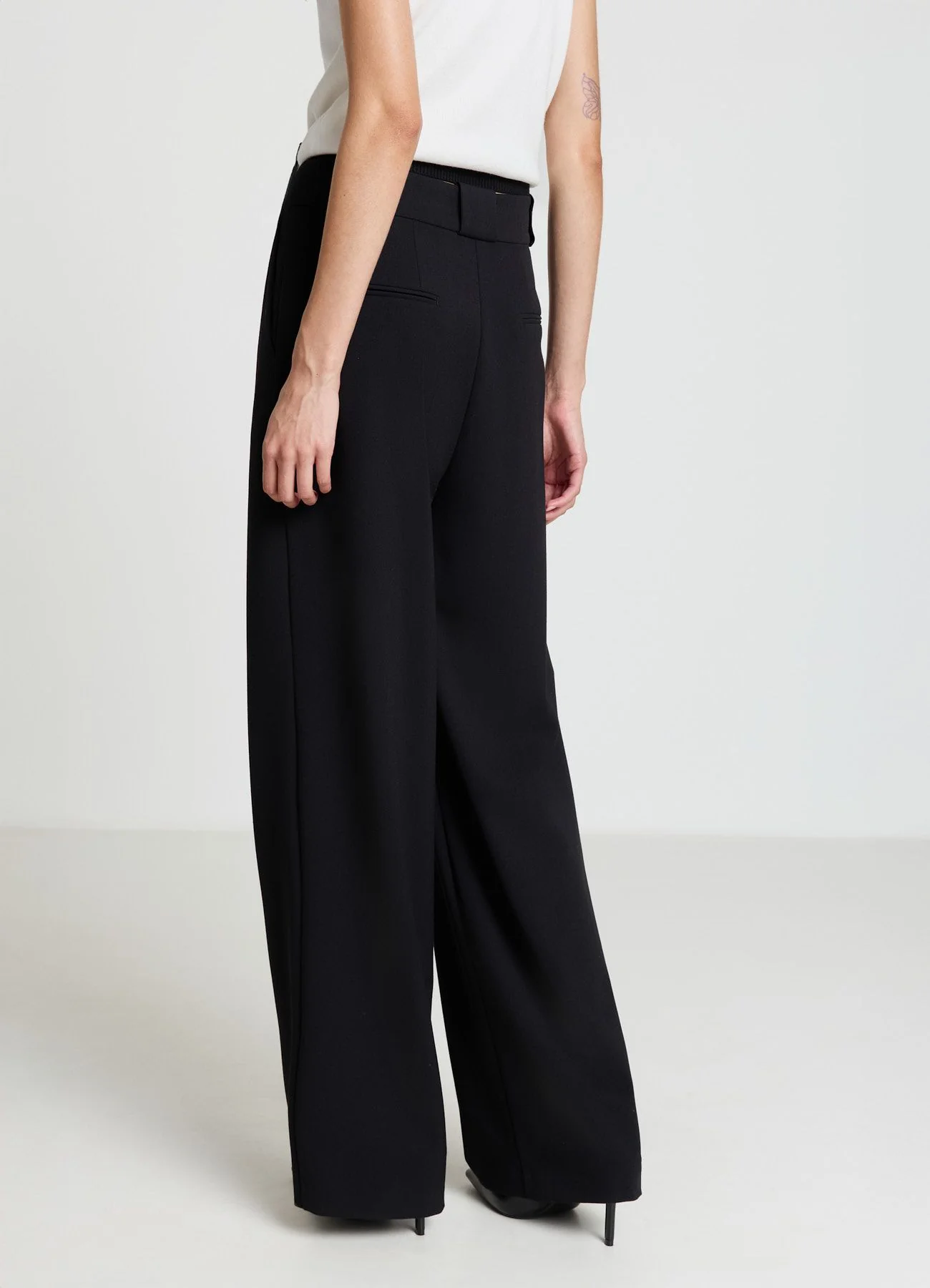 Pantaloni palazzo con doppia piega - Image 3
