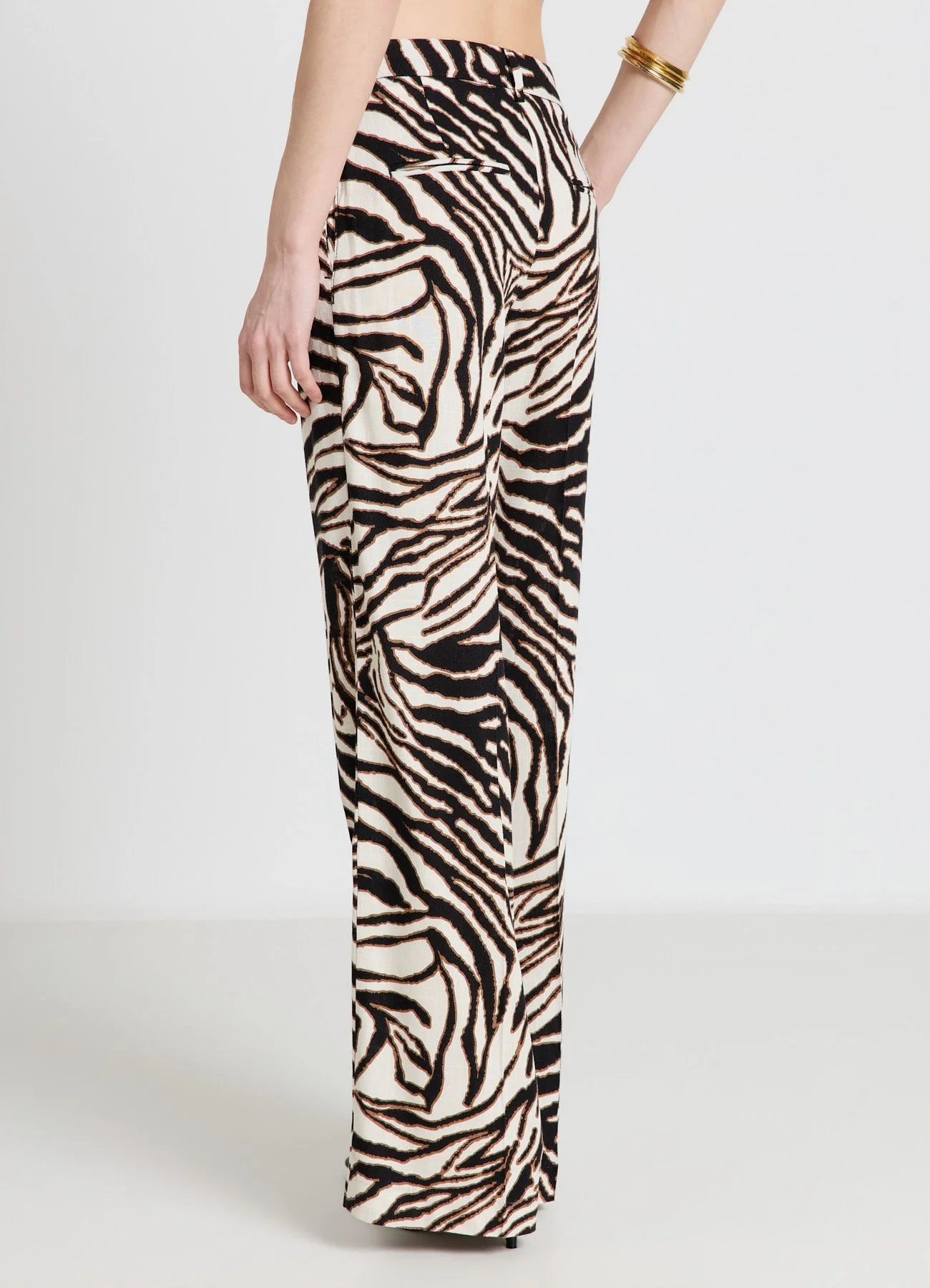 Pantaloni palazzo con fantasia zebra - Image 3