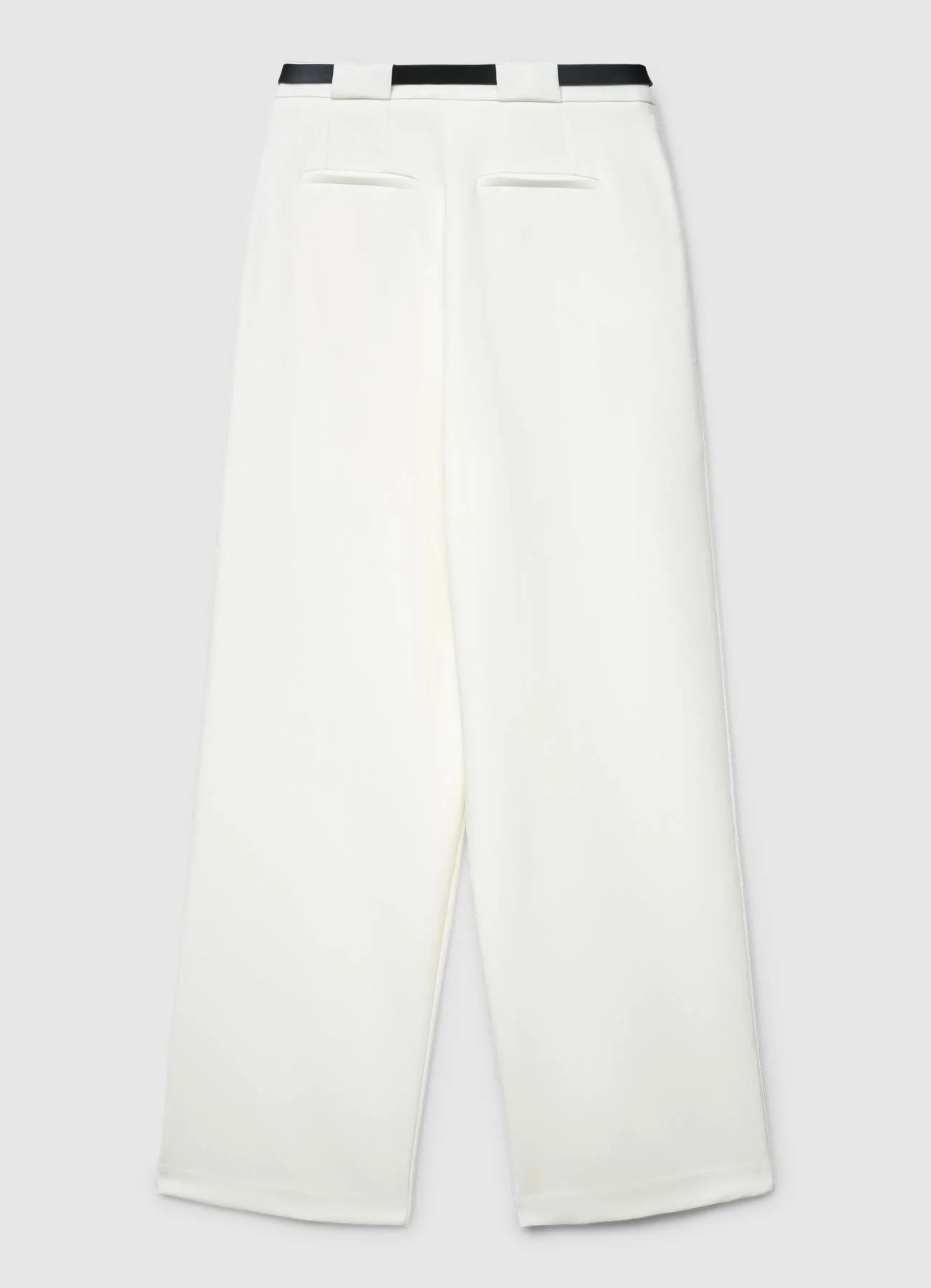 Pantaloni palazzo con pieghe e cintura - Image 5