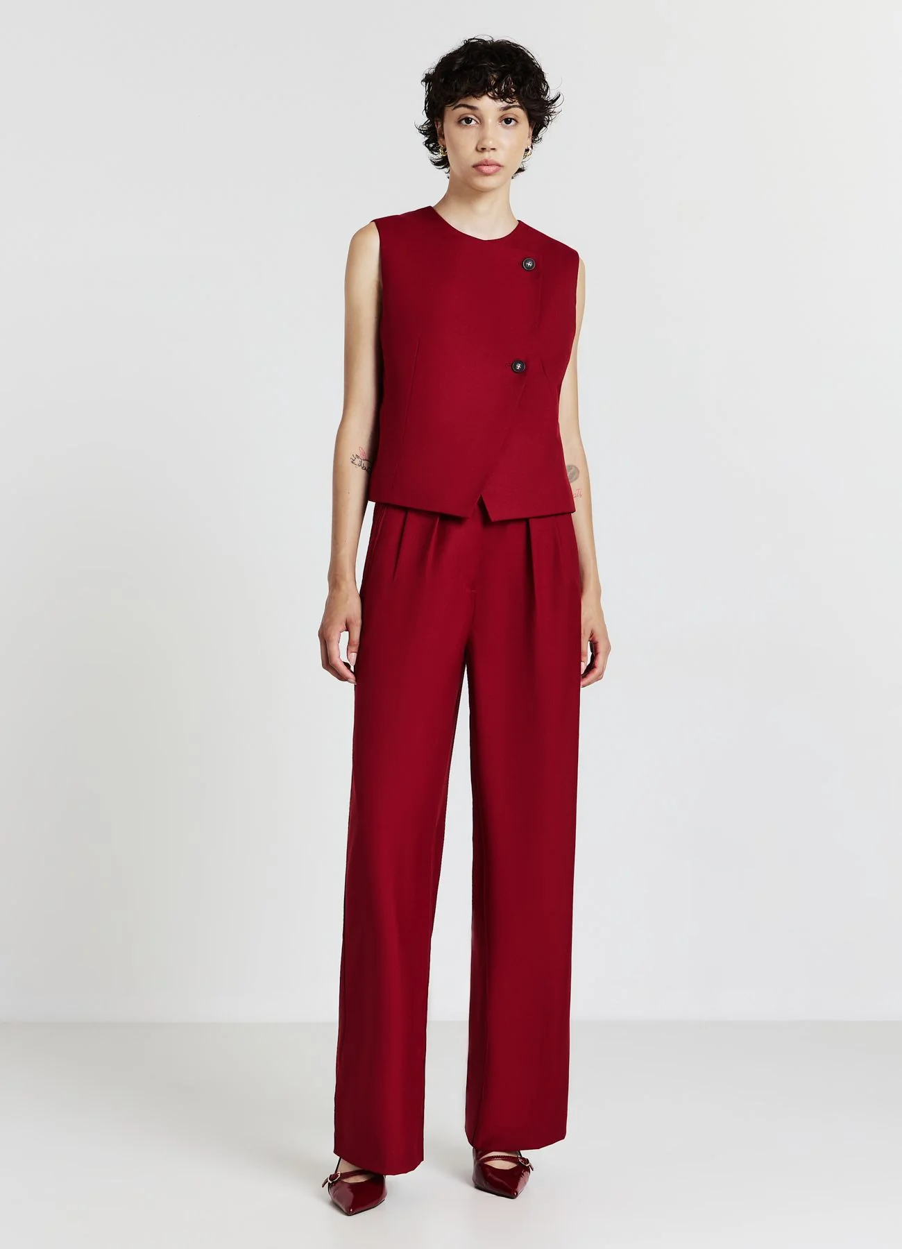 Pantaloni palazzo con pince - Image 2