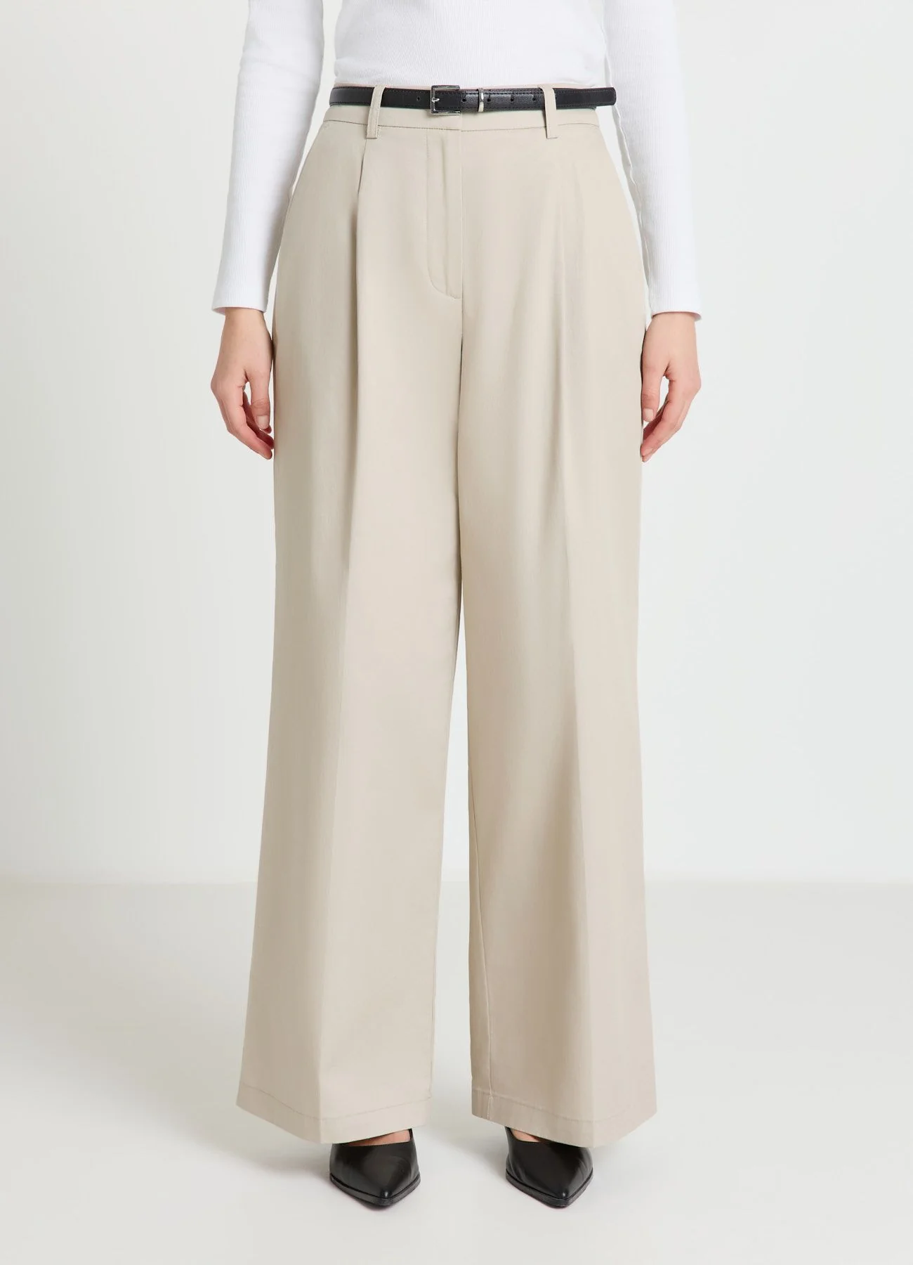 Pantaloni palazzo con pince