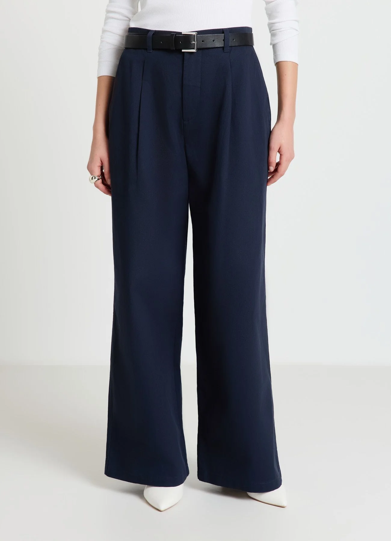 Pantaloni palazzo con pinces - Image 2