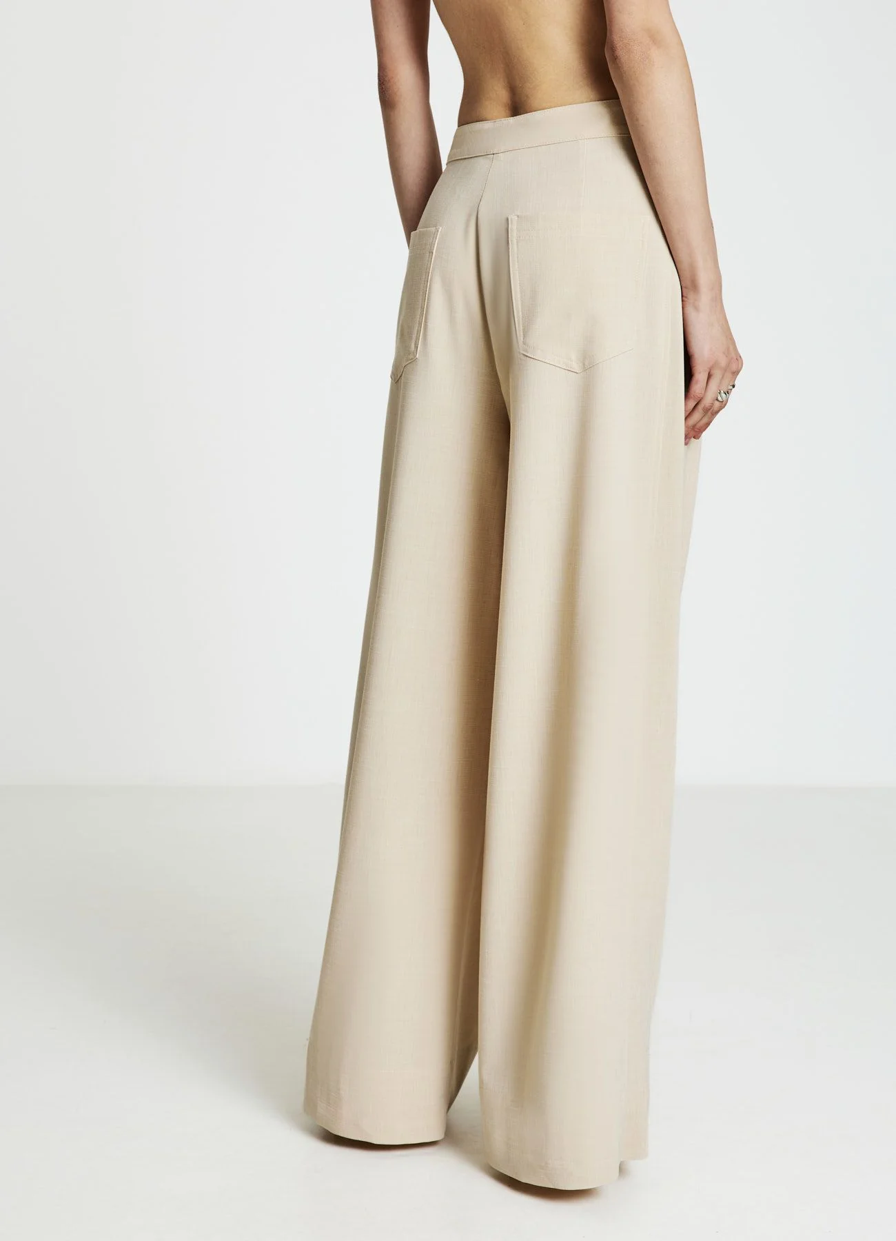 Pantaloni palazzo con pinces