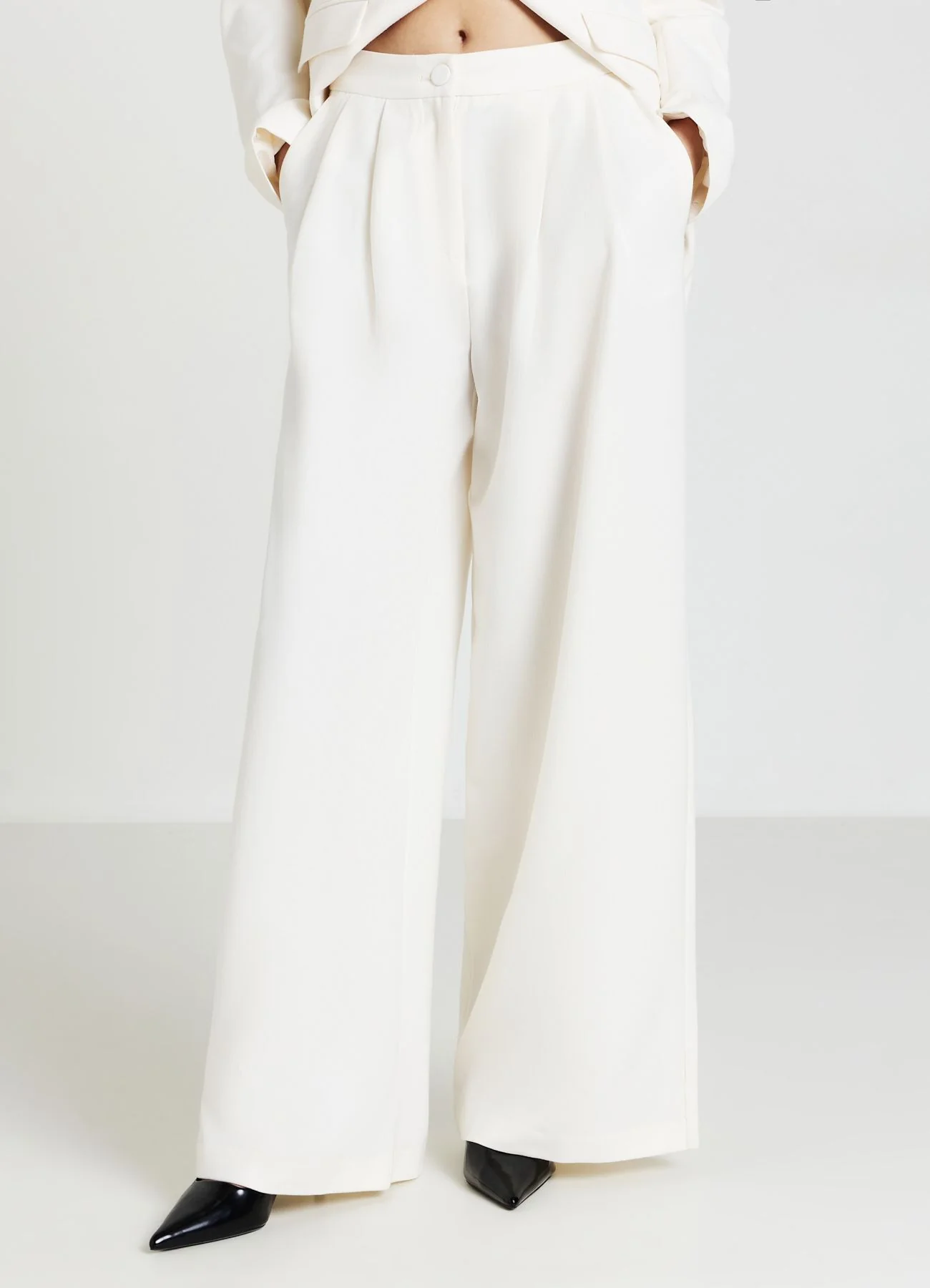 Pantaloni palazzo con pinces - Image 2