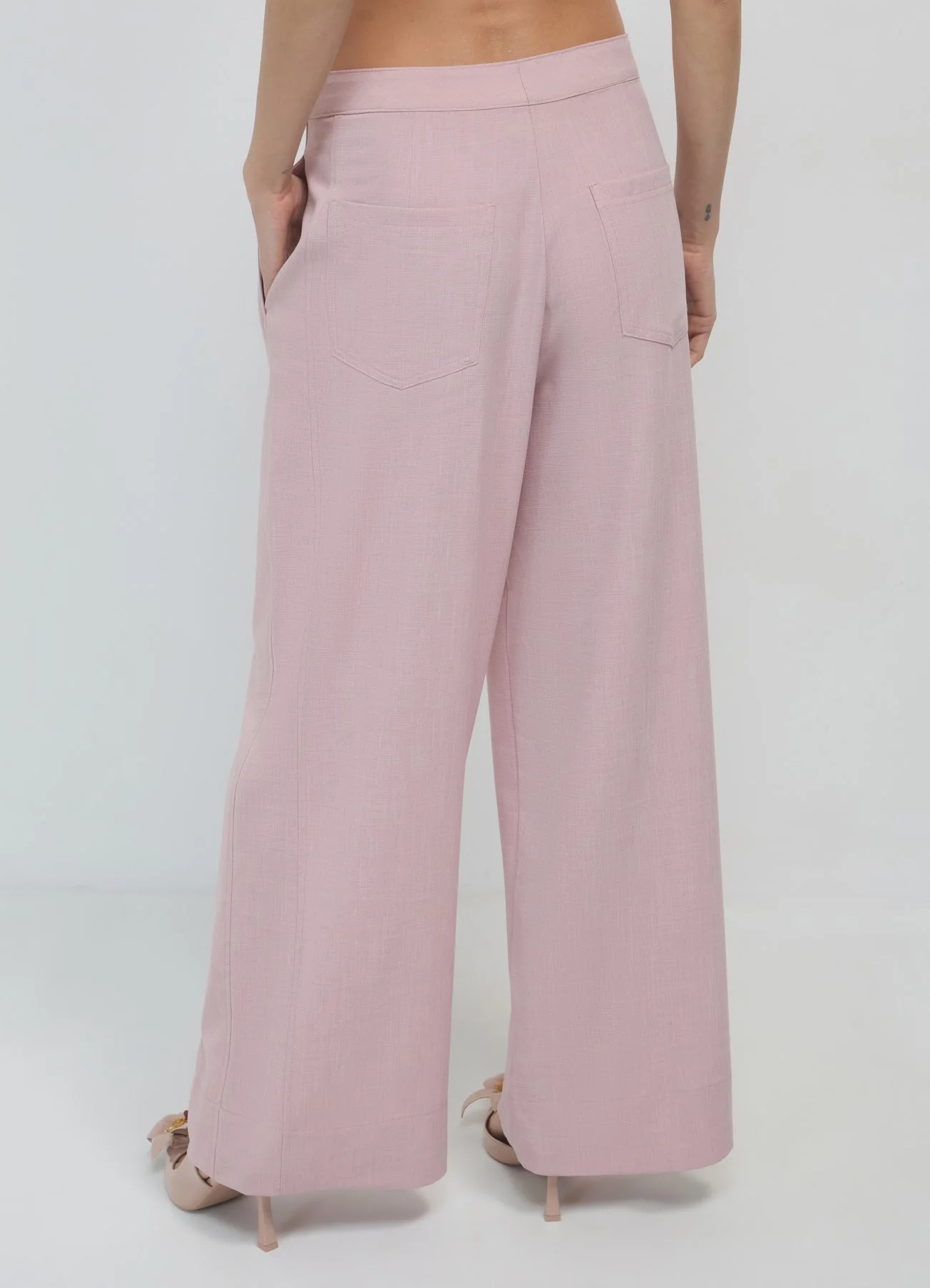 Pantaloni palazzo con pinces