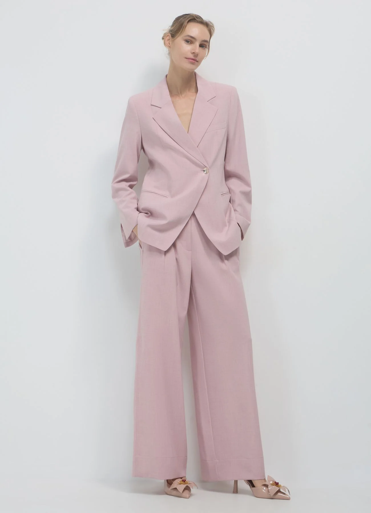 Pantaloni palazzo con pinces - Image 2