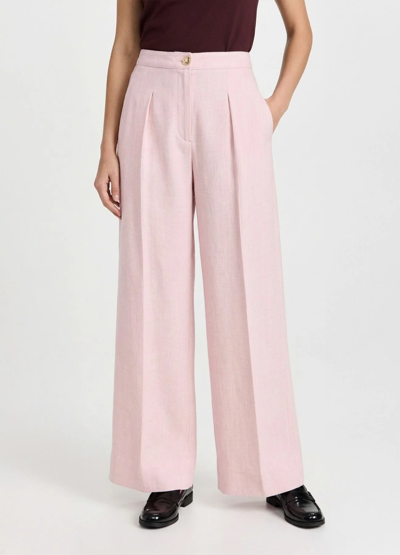 Pantaloni palazzo con pinces - Image 2